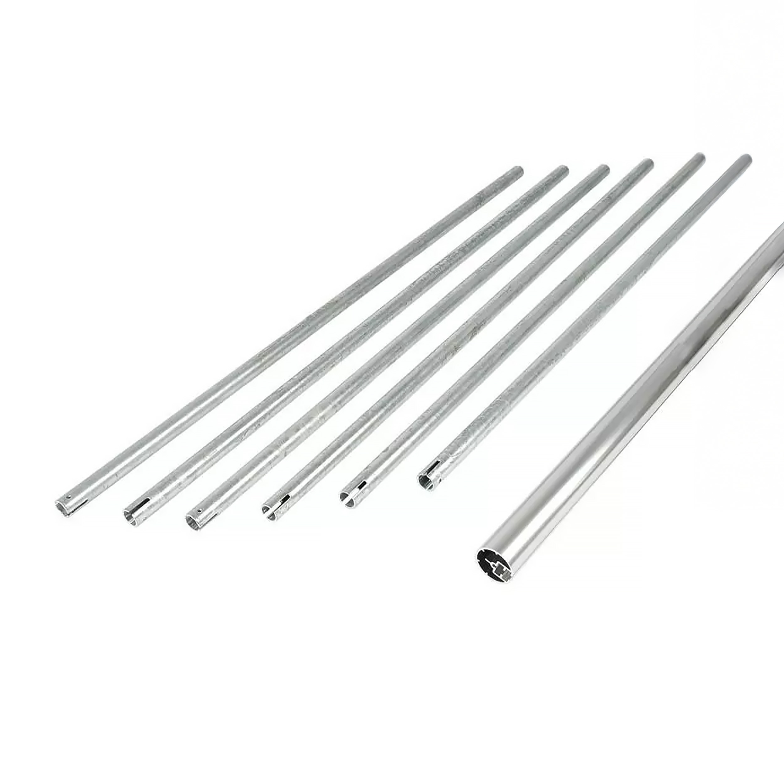 Steiggeländerset für unsere Terrassentreppe 2 - 7 stufig Aluminiumhandlauf