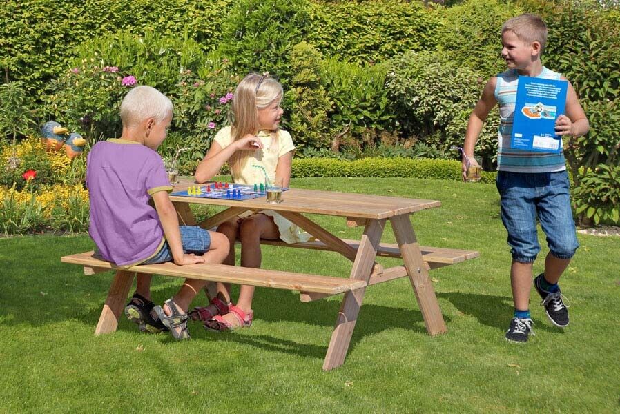 1169VFESDtfoSe5 Picknicktisch für Kinder Tisch mit Bank XL Kindergarnitur