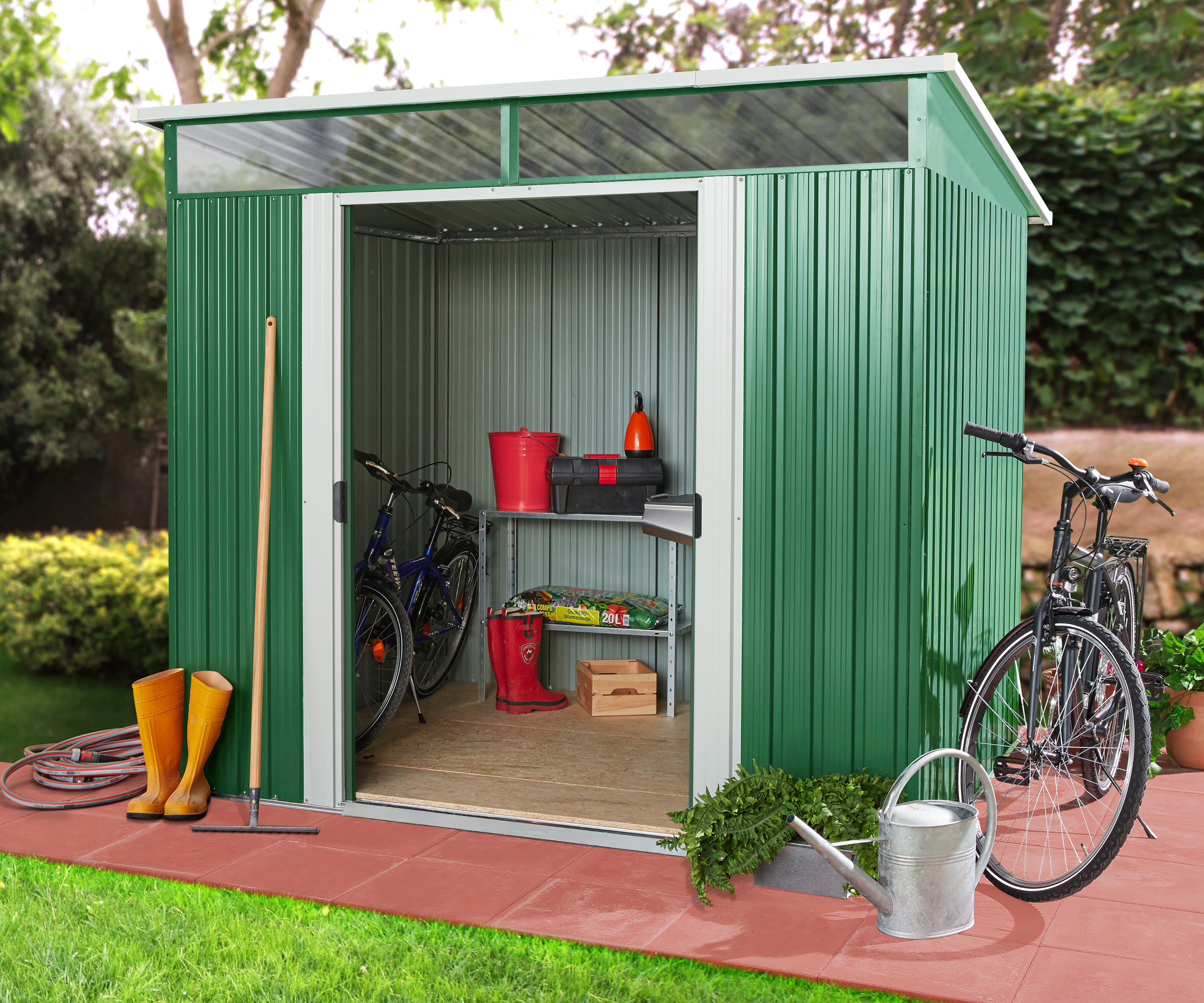 Gerätehaus Lübeck 86, tanne/weiß    