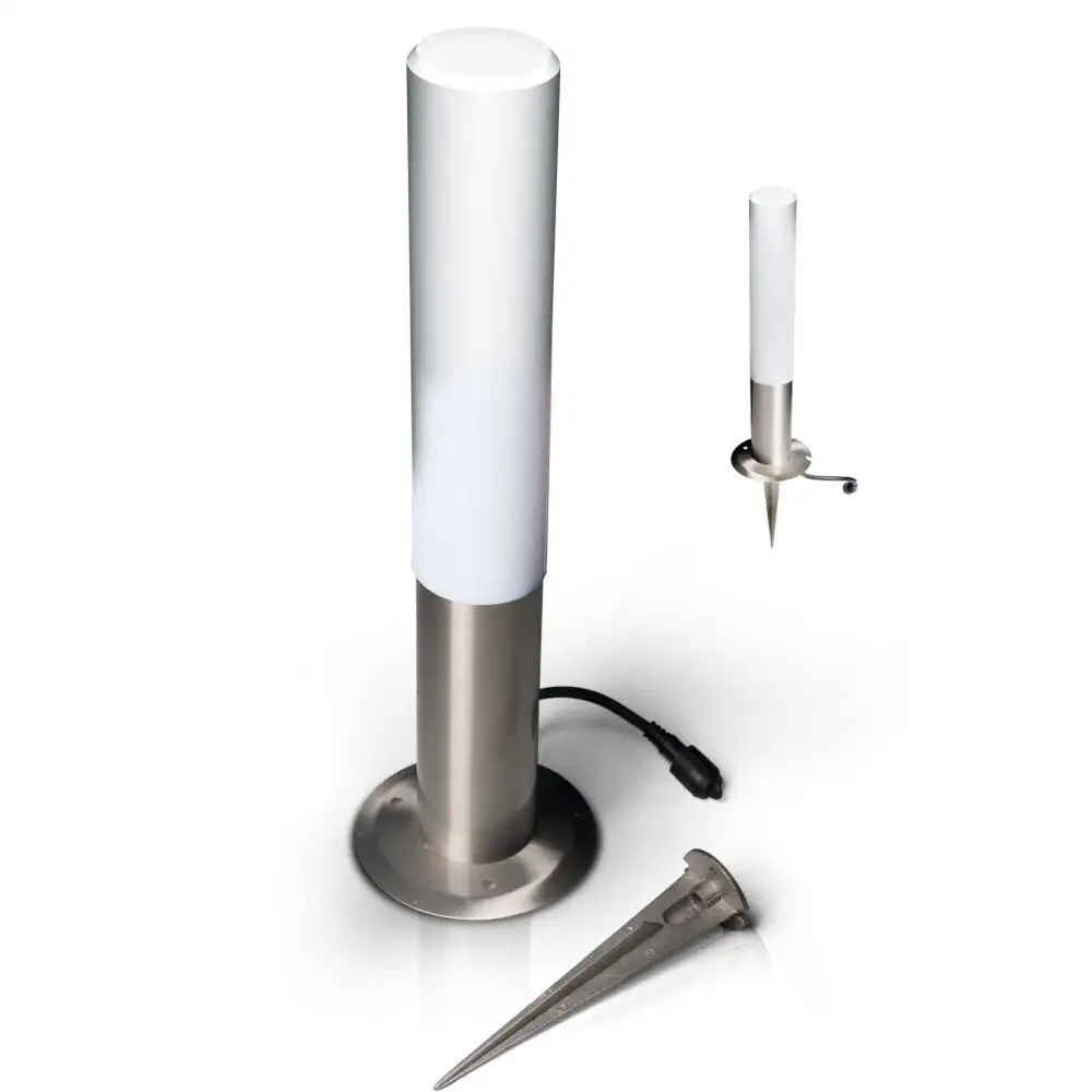 LED Wegeleuchte Edelstahl JEDI mit Erdspieß Ø 6 cm 45 cm hoch 