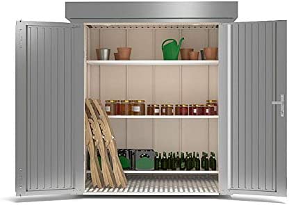 Ambiente5 Gerätehaus mit Pultdach aus Metall Geräteschuppen Gartenhaus Gartenhütte