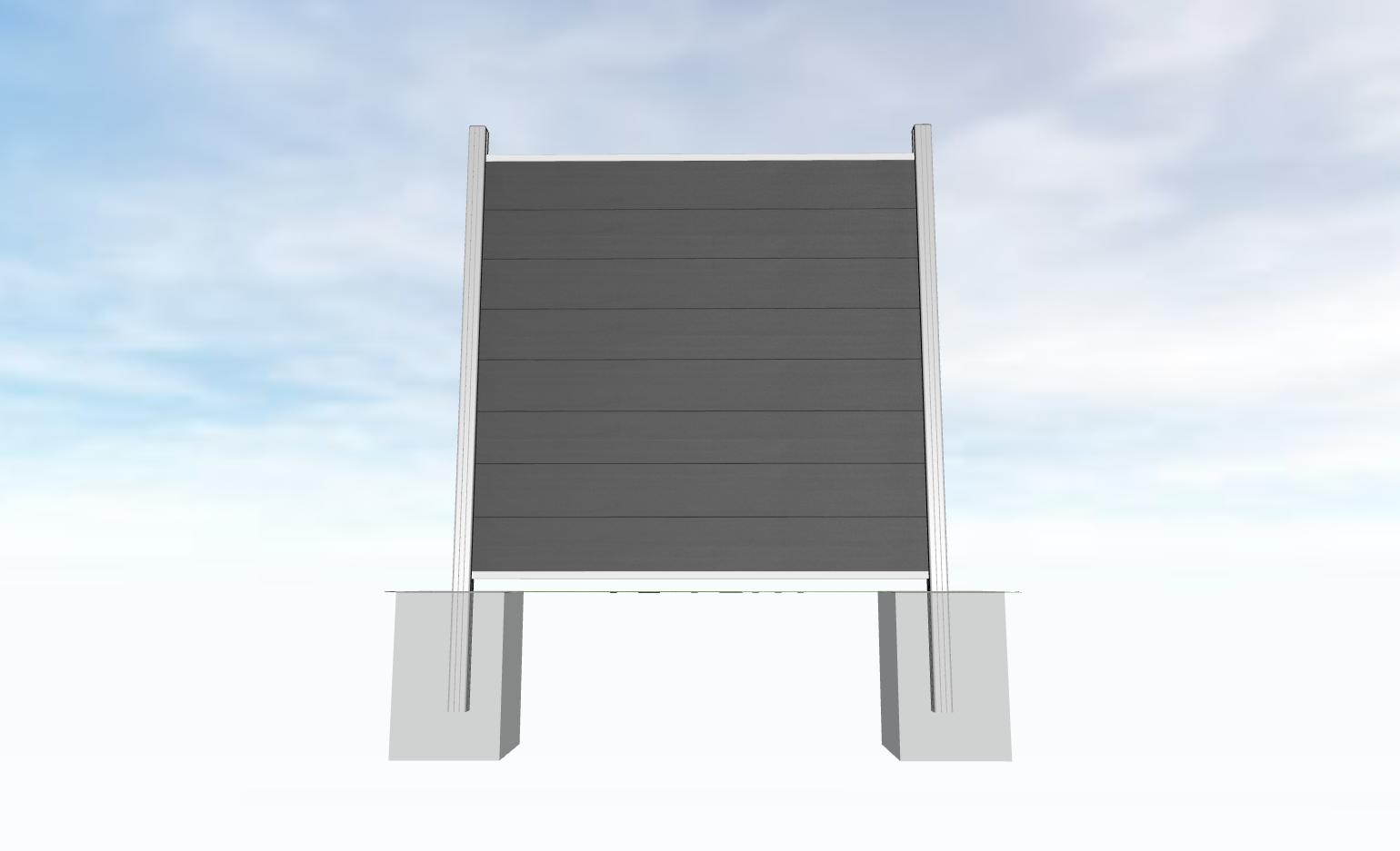 Delta-Planer-8 ALU-Pfosten zum Einbetonieren 7x7x235 cm silber für WPC-Steckzaun