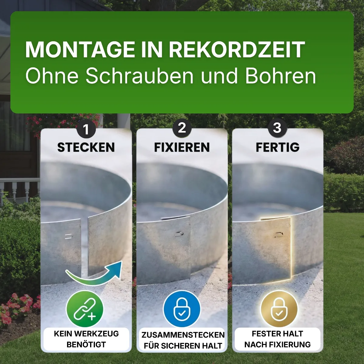 Rasenkante Kreis Beetumrandung Rasenbegrenzung Beeteinfassung