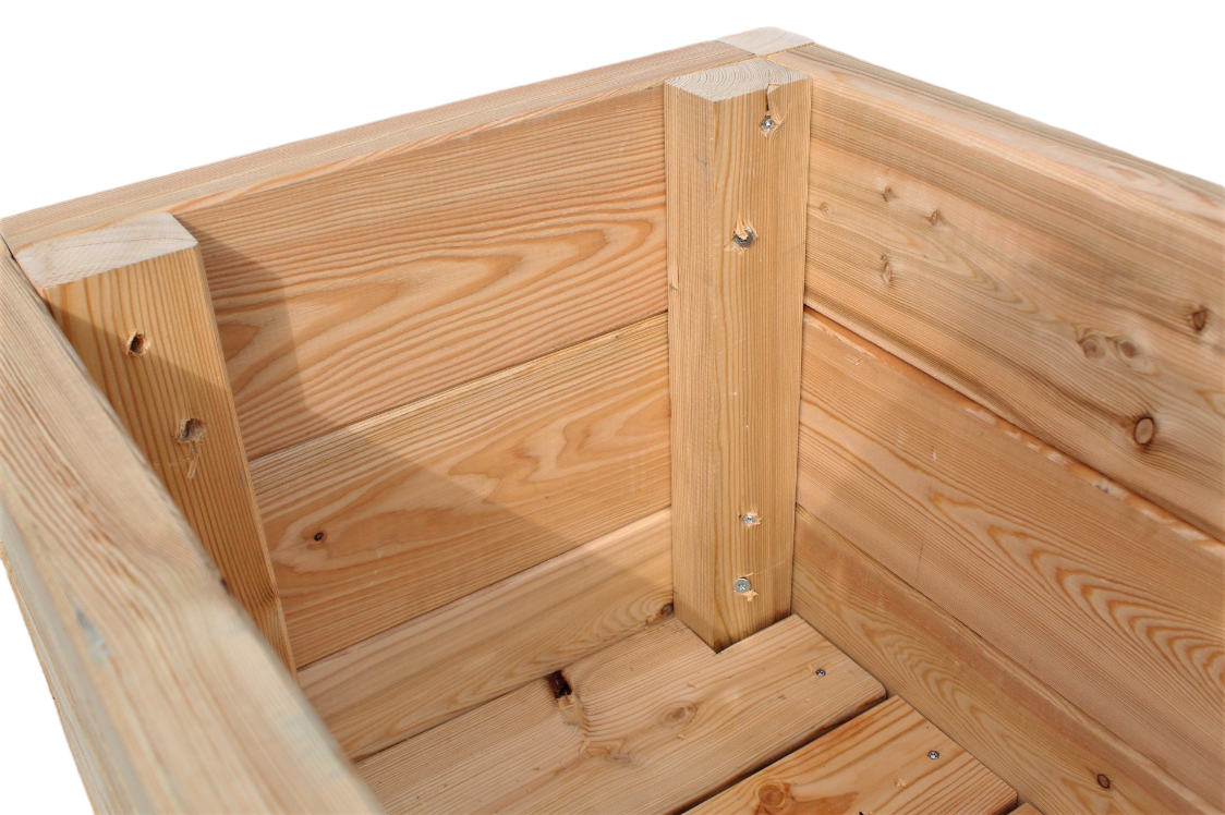 Foto-5ZHbyJuvjOhc1M Blumenkasten Hexenagger Lärchenholz Kanthölzern 45x142 mm mit Noppenfolie fertig montiert