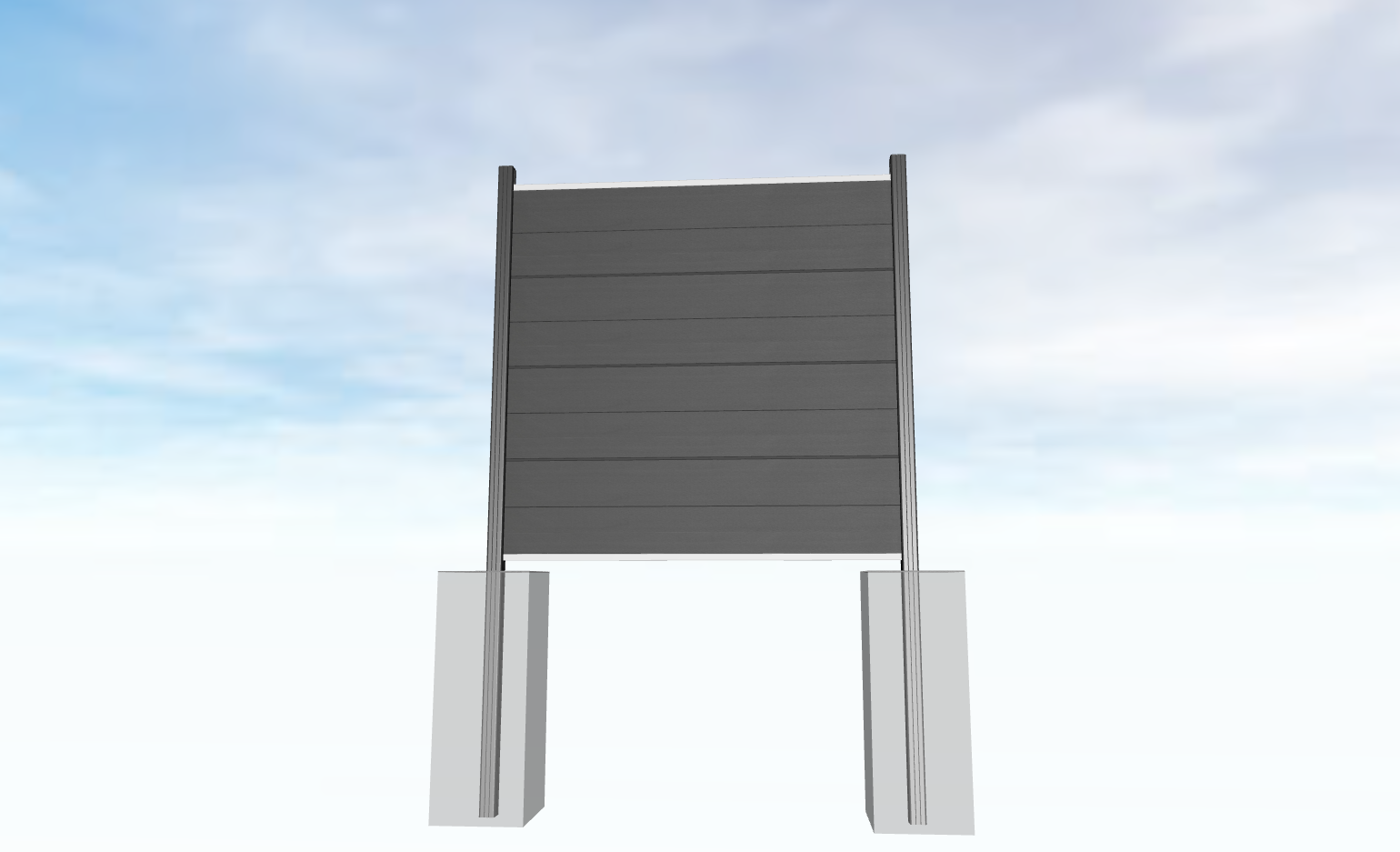 Delta-Planer-18 ALU-Pfosten XXL zum Einbetonieren 7x7x295 cm anthrazit für WPC-Steckzaun