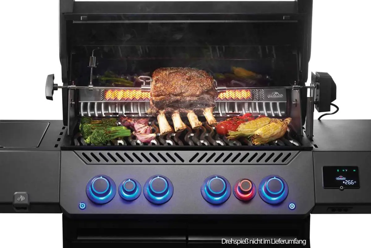 Napoleon PHANTOM Prestige 500 CONNECTED mattschwarz mit Edelstahl-Gussrosten