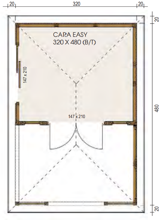 Cara-Easy-3248-W_2 Premium Gartenhaus Cara Easy 3248 W