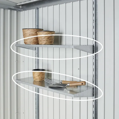 Biohort Regalboden-Set zu Gerätehäuser und (Gerätschrank, 2 Böden 72x24,5 cm) - (Lagerartikel) Biohort Regalboden-Set zu Gerätehäuser und (Gerätschrank, 2 Böden 72x24,5 cm) - (Lagerartikel)