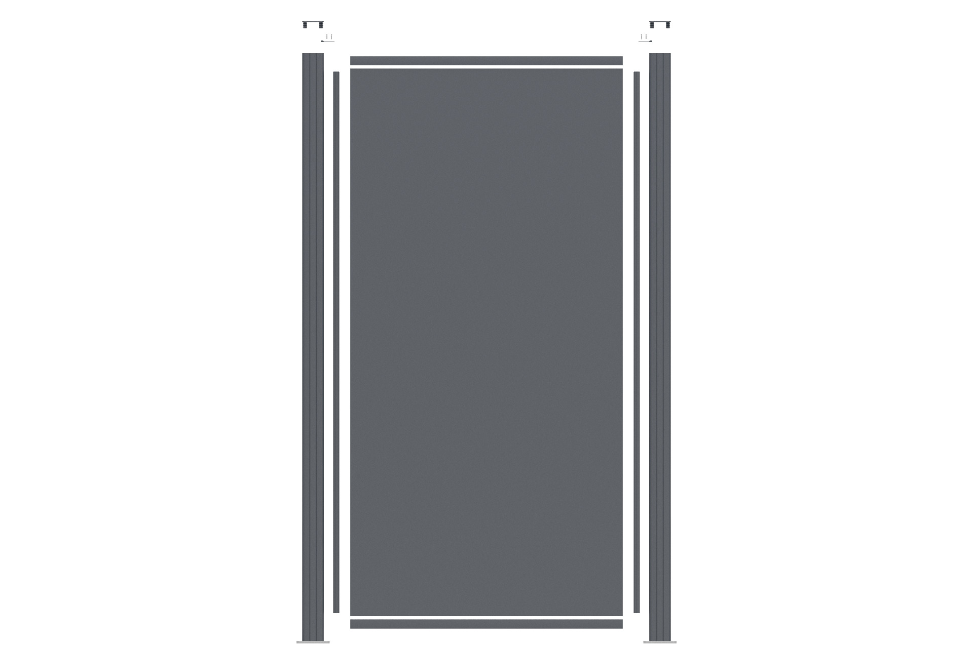 Halbelement-anthrazit__ Sichtschutz EASY-BOARDS ACP Steckzaun Halbelement 88x177 cm anthrazit