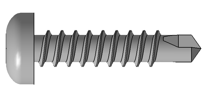 Schraube_48x22_A2_blank Bohrschrauben 4,8x22 mm A2 Edelstahl Linsenkopf 100er Pack
