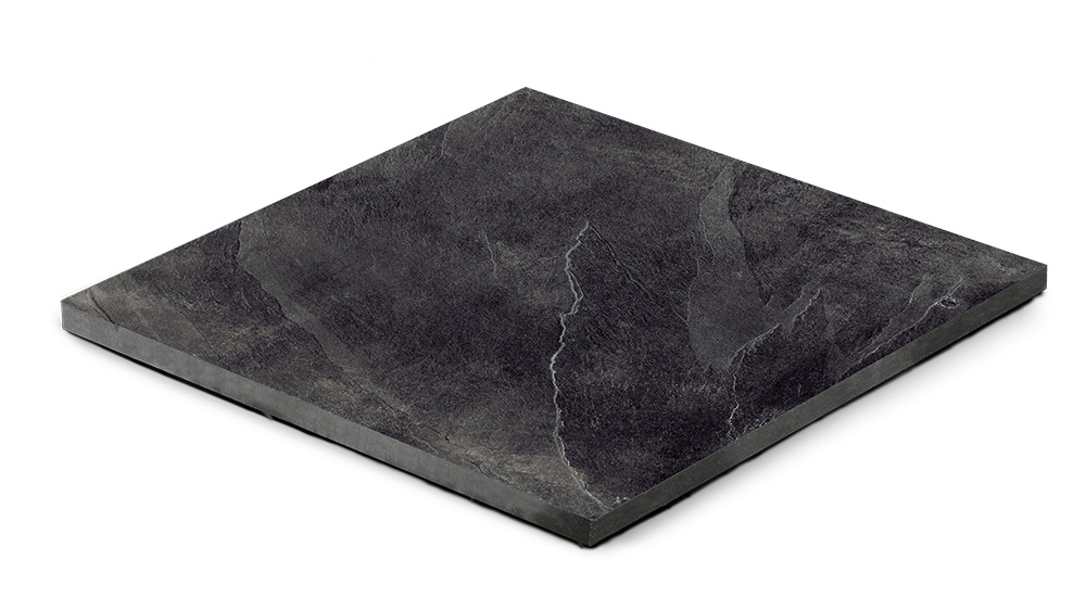 SUPER HARD KERAMIKPLATTE SLATE BLACK 80x80x3 cm FEINSTEINZEUG MODERN 15,36 m², 24 STK. (1 Palette)