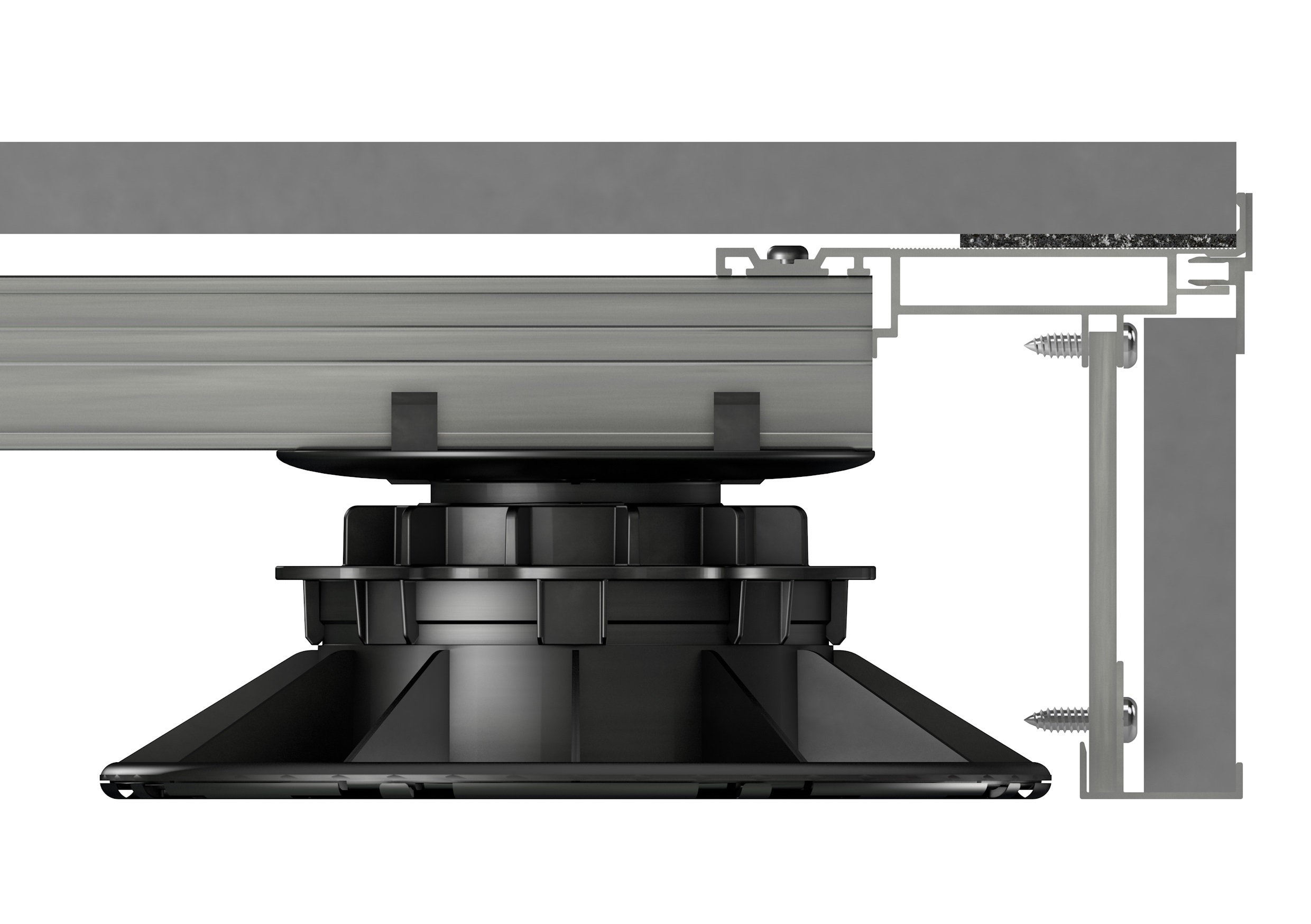 Randabschlussprofil 115x35x4000mm für ecofix Aluschienen 23/38 mm