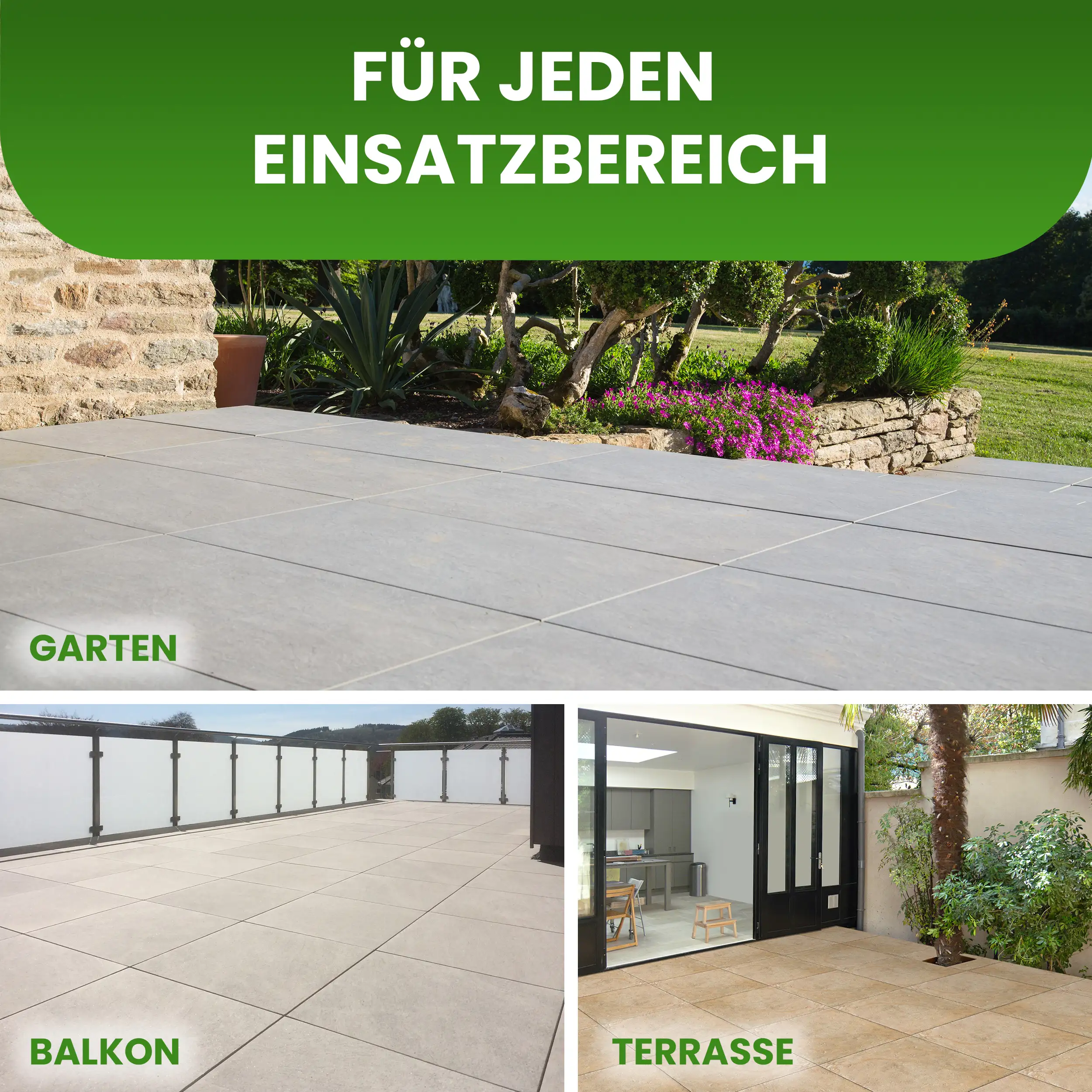 Premium Plattenlager 200–300 mm mit Gefälleausgleich für Terrassenplatten, 18 Stück