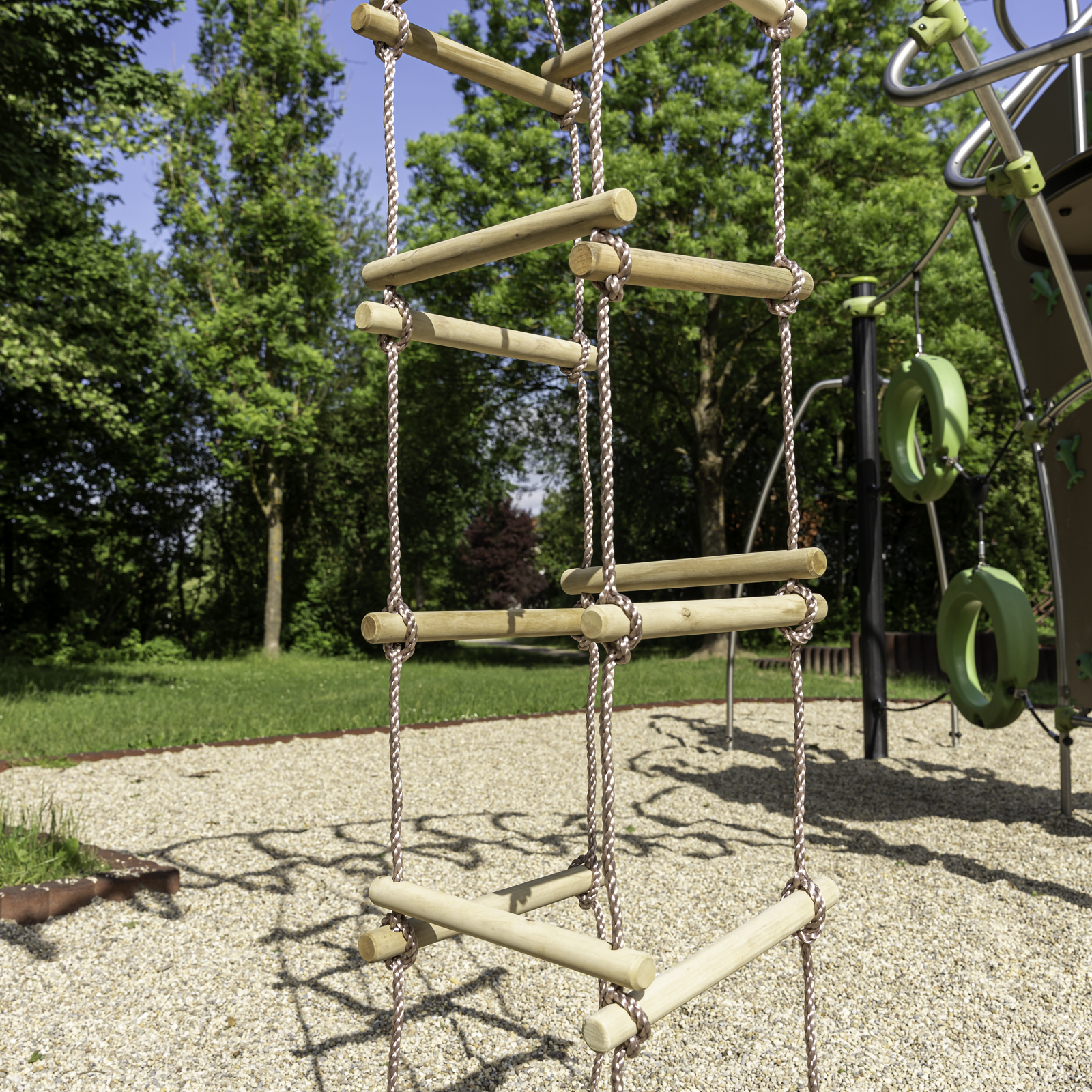 Strickleiter für Kinder Spielturm Klettern Leiter für Baumhaus Holzsprossen