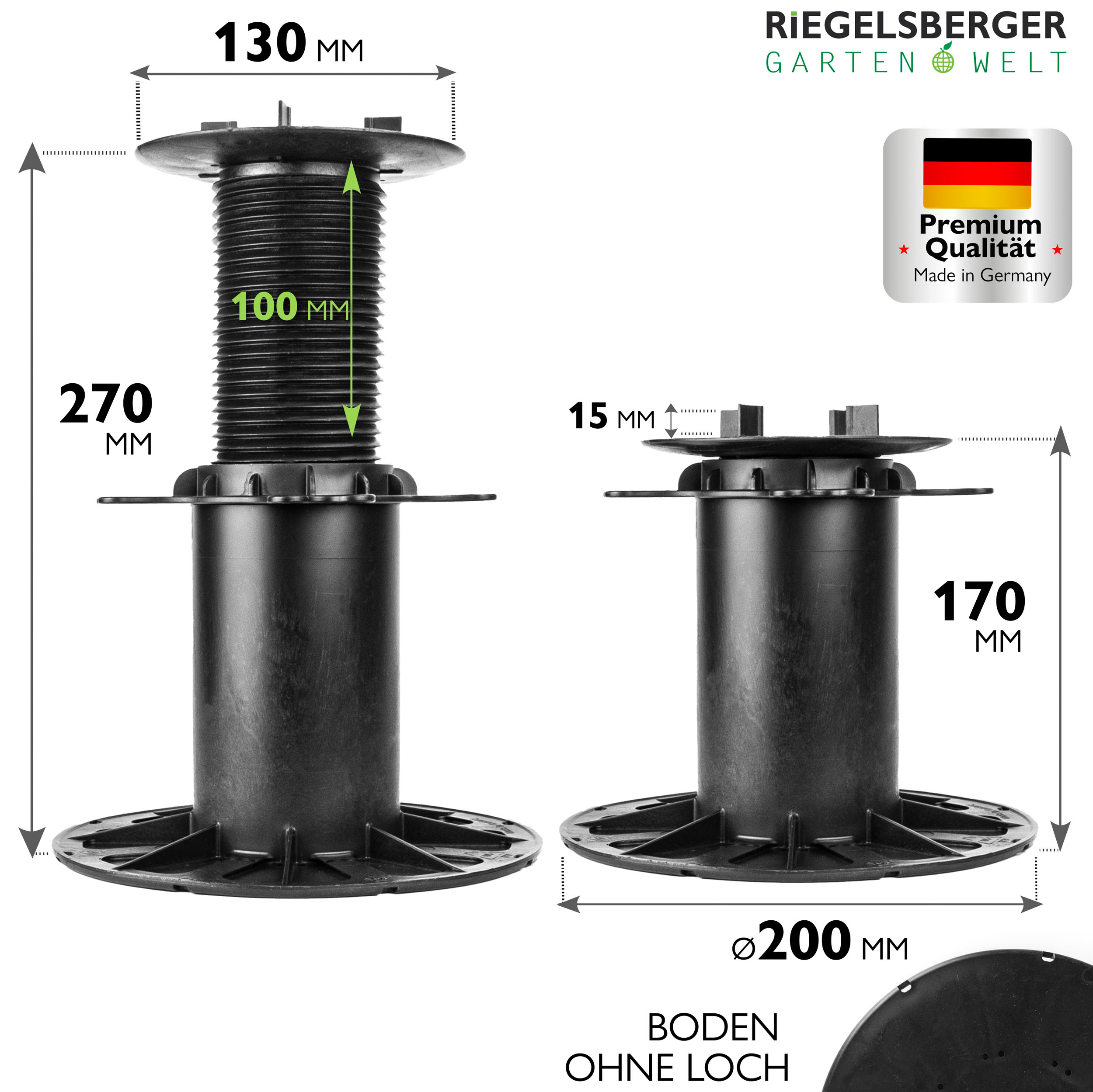 3_Size_170-2704GszHTNuWbWY5 1 Karton Plattenlager Premium für Stein Beton Keramikplatten Terrassenlager Stelzlager Stellfuß