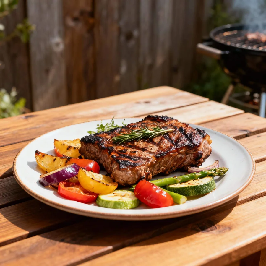 Gegrilltes Menü mit Gemüse - Beispiel aus unserem Grillkurs