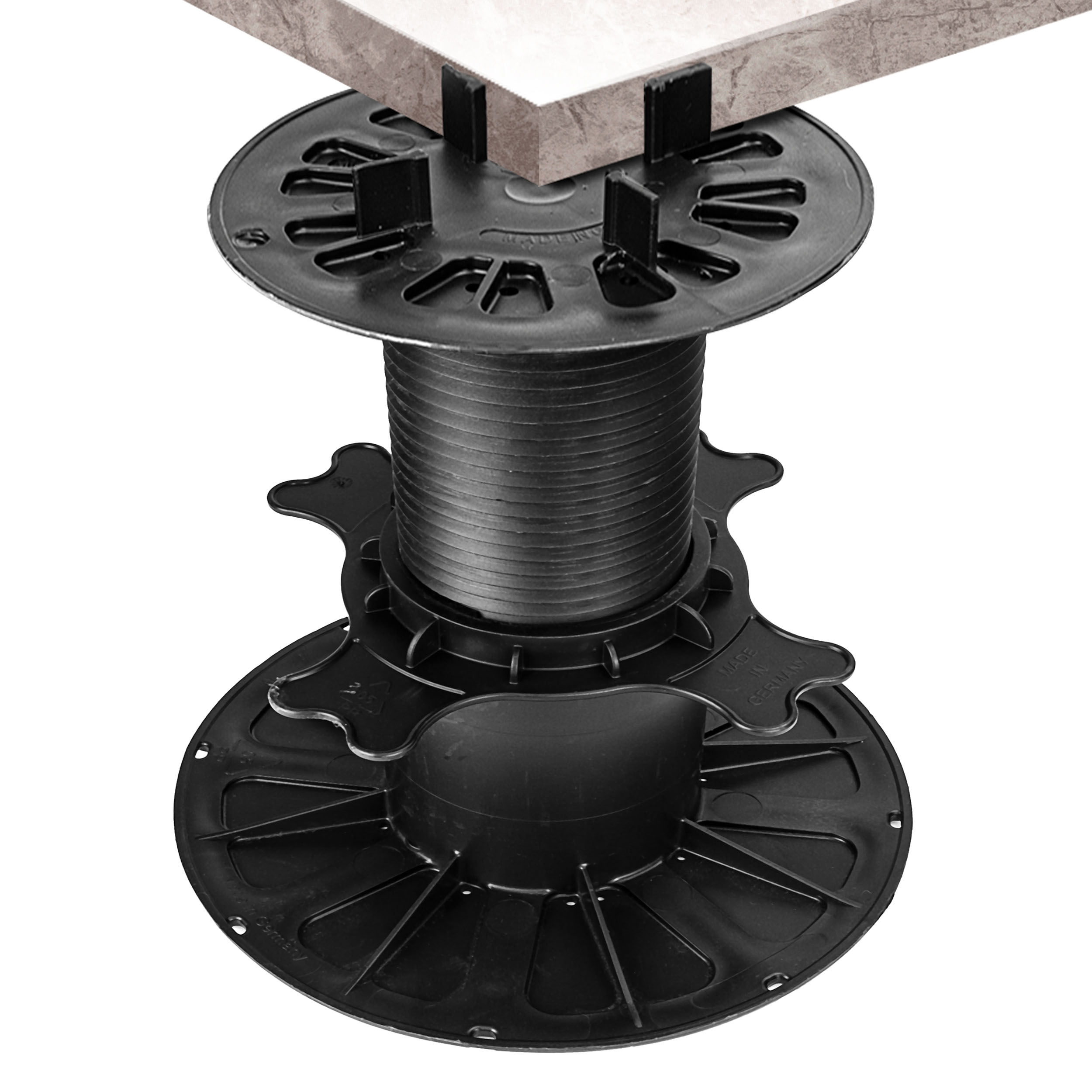 1_Starter_120-170_046ppHXaux7mUPC 1 Karton Plattenlager Premium für Stein Beton Keramikplatten Terrassenlager Stelzlager Stellfuß