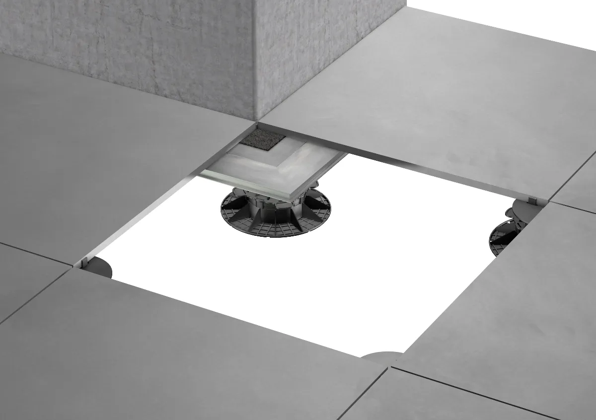 Randabschlusshalter-Set für Plattenlager PREMIUM zur Eckverlegung Innen