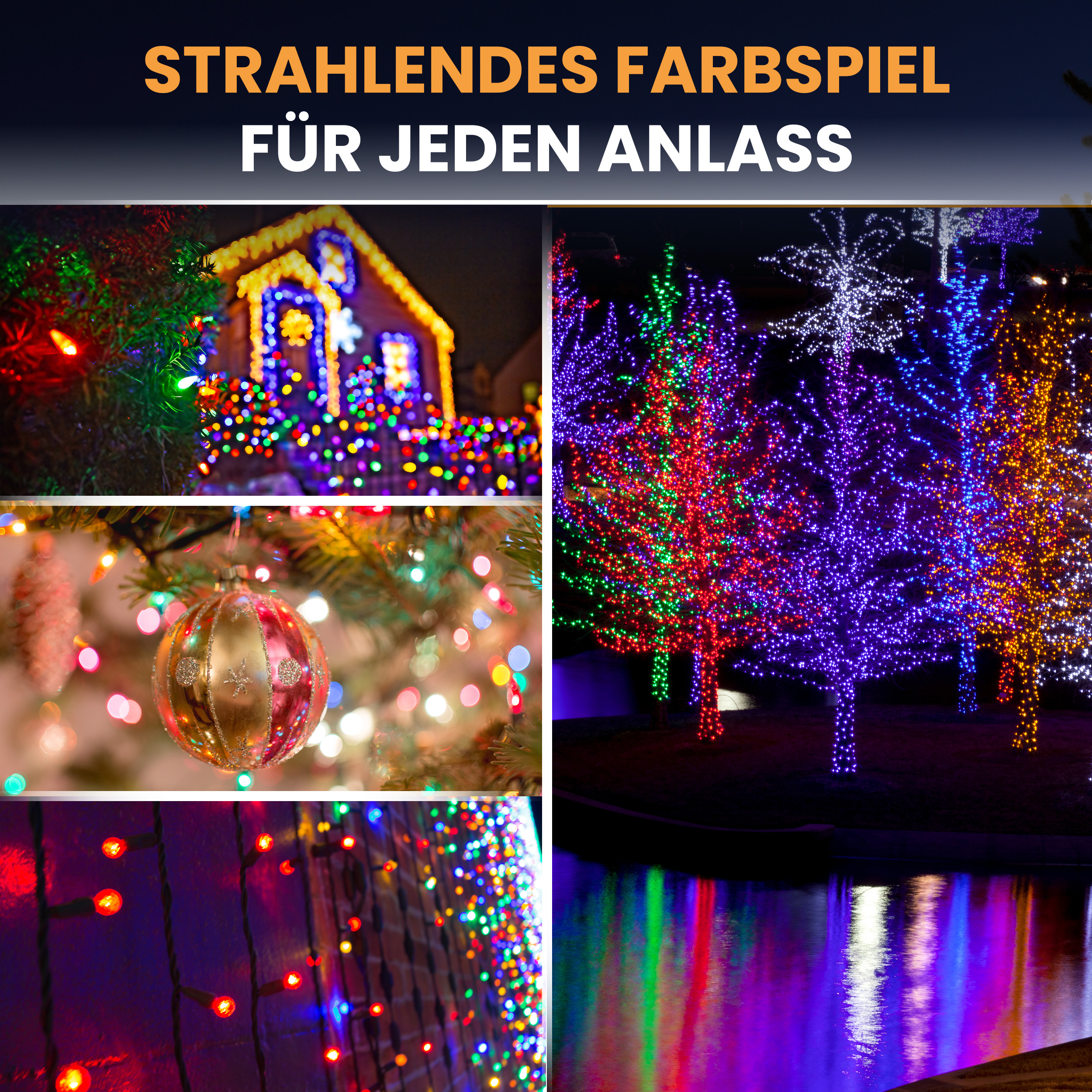6OmaEAc2GqsNuR LED-Lichterkette Christbaum LED Lichterkette Dekobeleuchtung Timer 8 Programme Weihnachtsbeleuchtung
