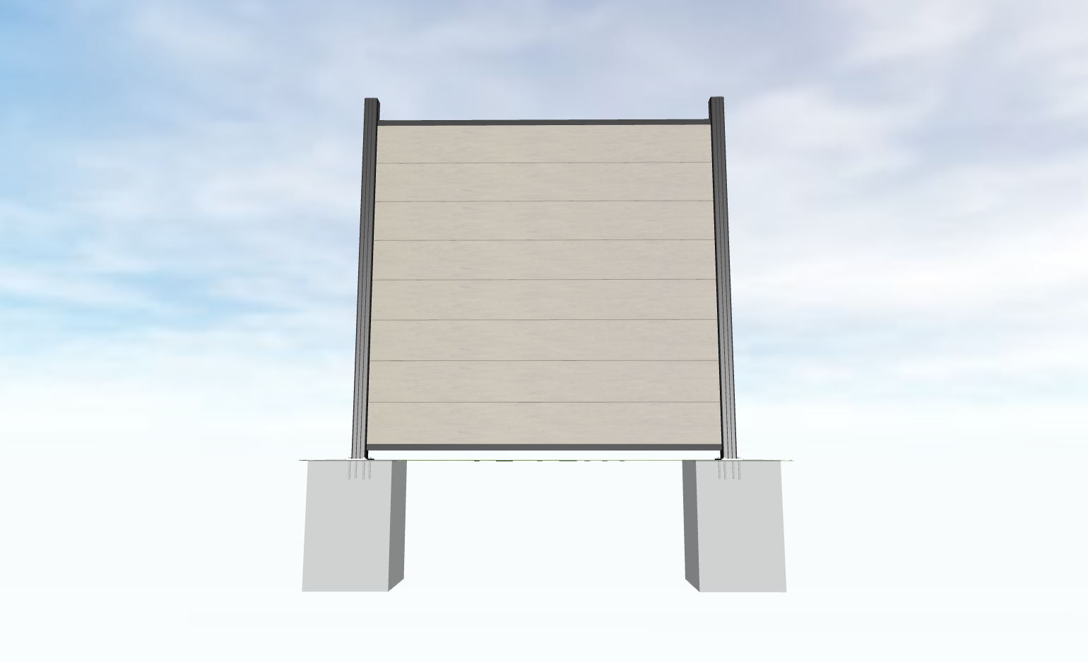 WPC-Steckprofile, 4er-Set 180x21x2 cm - Farbe sand bi-color Sichtschutz Steckzaun