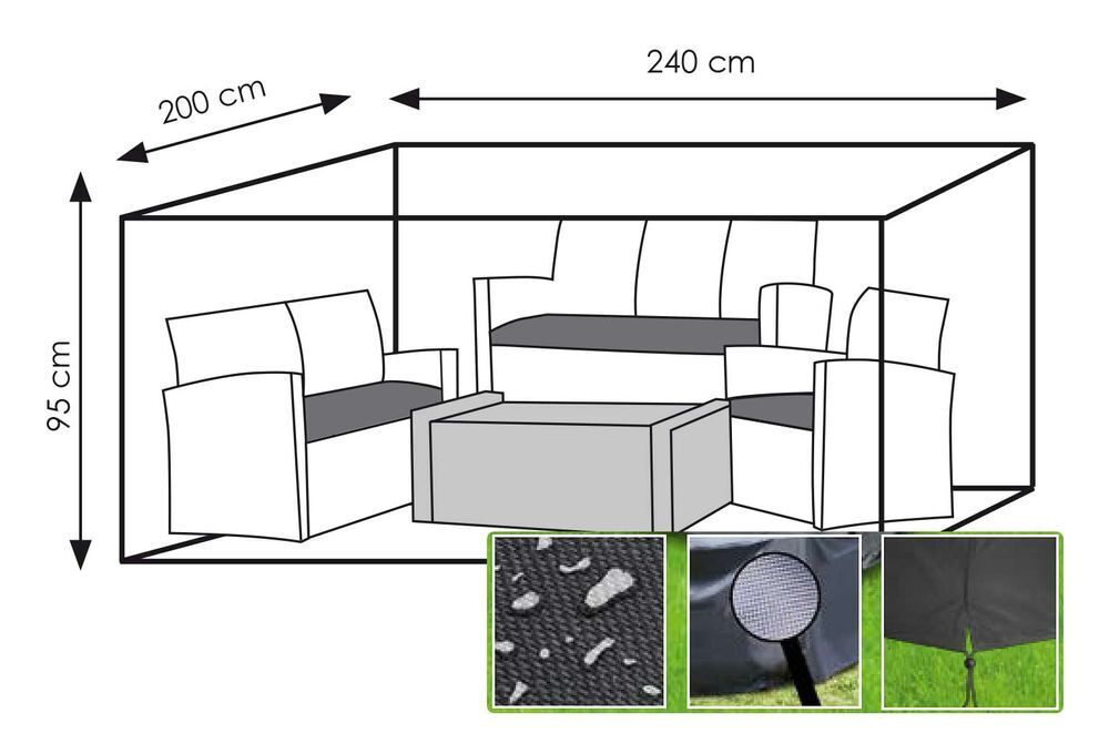 11UEPOoysR7lwng Schutzhülle Abdeckung Plane Hülle für Gartenmöbel Lounge Sessel Abdeckhaube Gartengarnitur