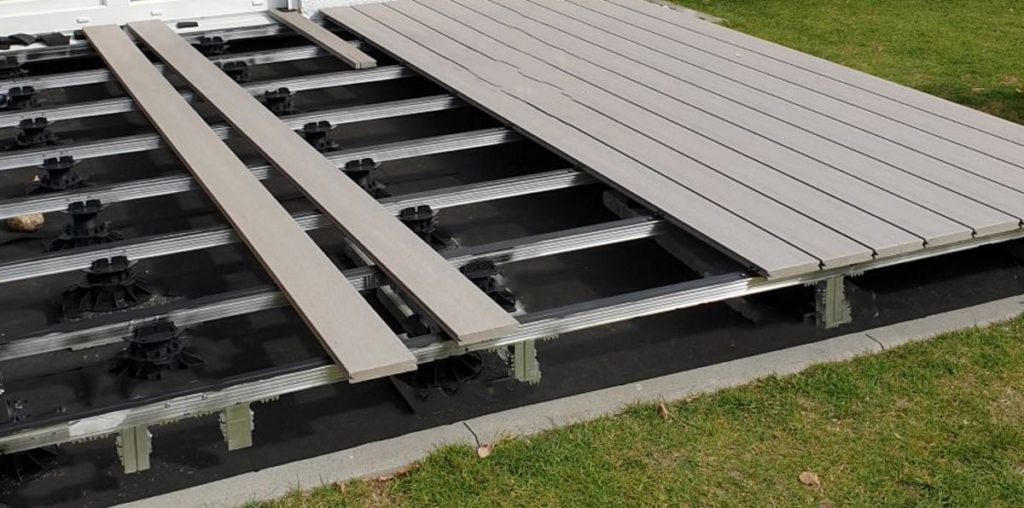 Dielen-Montage-1024x508FoPlTFrNXonFS Alu-Schiene M 23x45x1950 mm Unterkonstruktion Terrassen Bodenverlegeprofil Aluminium Aluschiene
