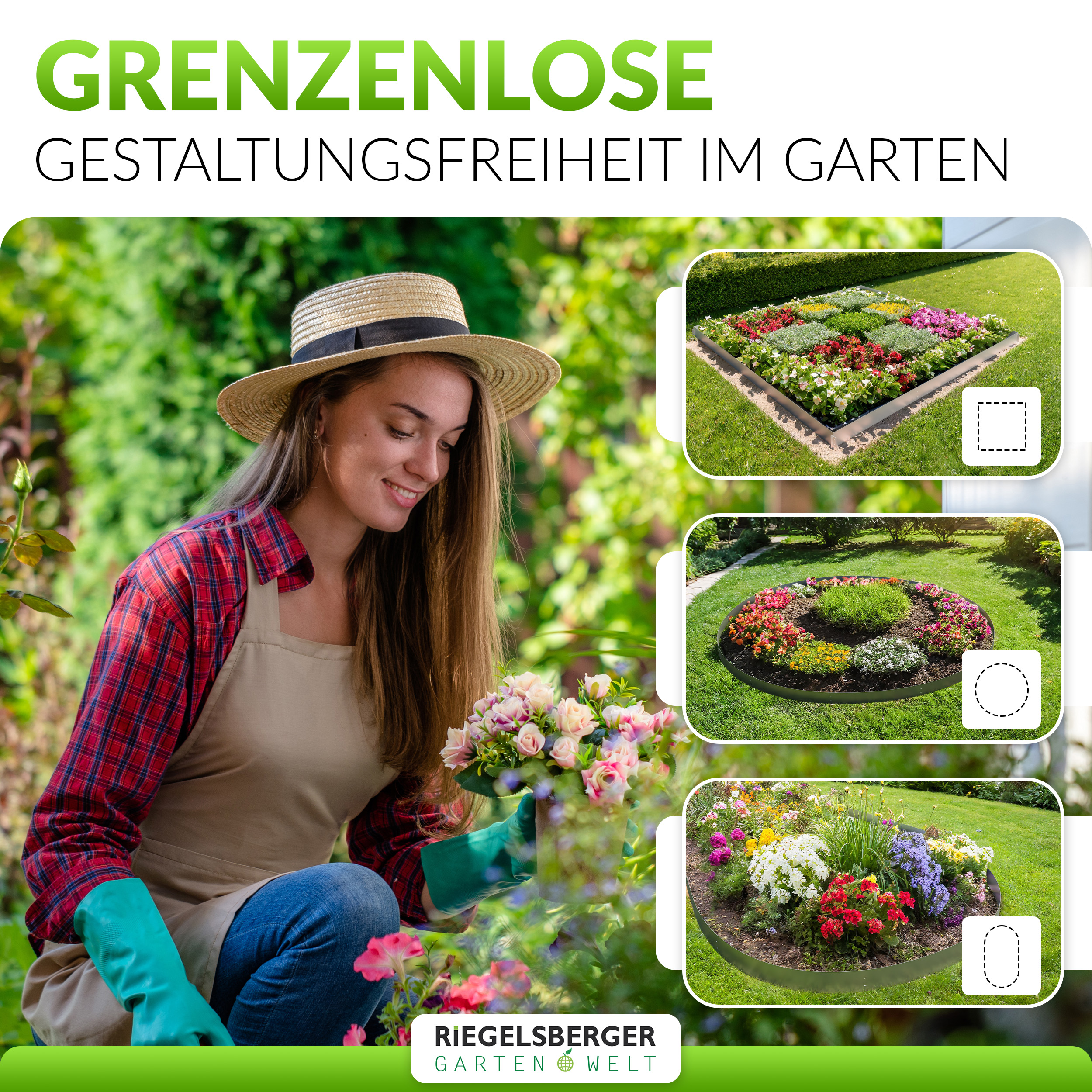 2e3HS2afo6YY2W Beetumrandung; Rasenkanten Witterungsbeständig
