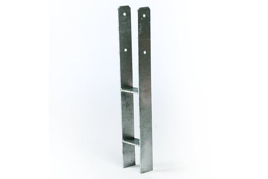 H-Anker 71 mm Pfostenträger 600x71x6 mm für Pfosten 7x7 cm Pfostenschuh Spielturm Carport