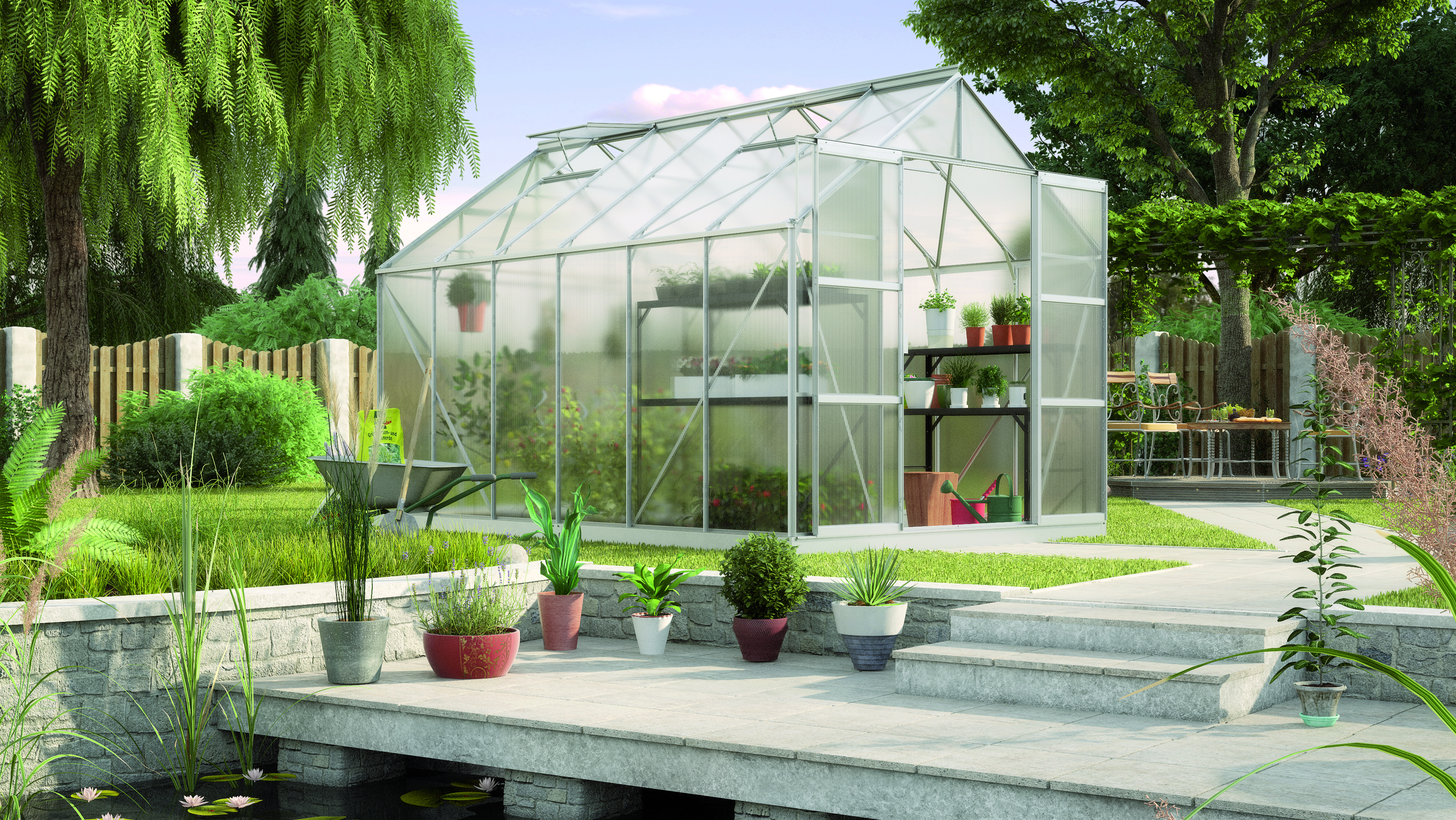 Gewächshaus Uranus 9900 HKP 4mm, alu