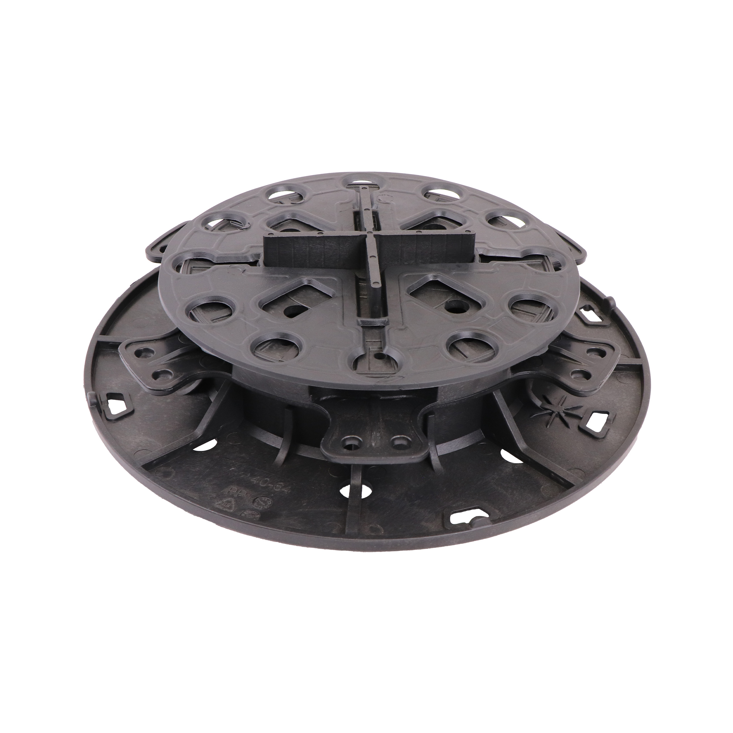 Plattenlager Pro 40–64 mm höhenverstellbar inkl. Trittschutz-Pad 2 mm (66 Stück)