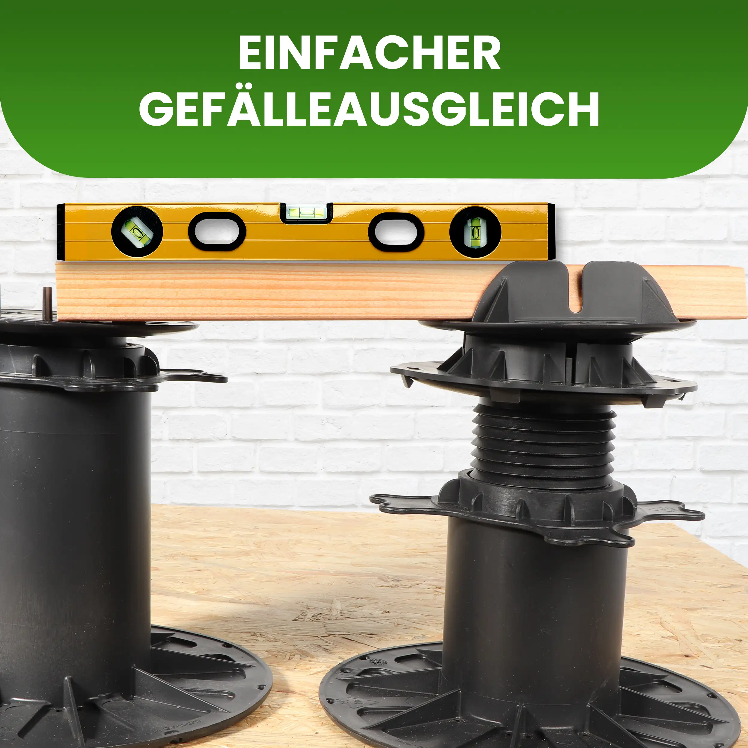 Balkenlager Premium 70–100 mm mit Gefälleausgleich bis 5 % – justierbar