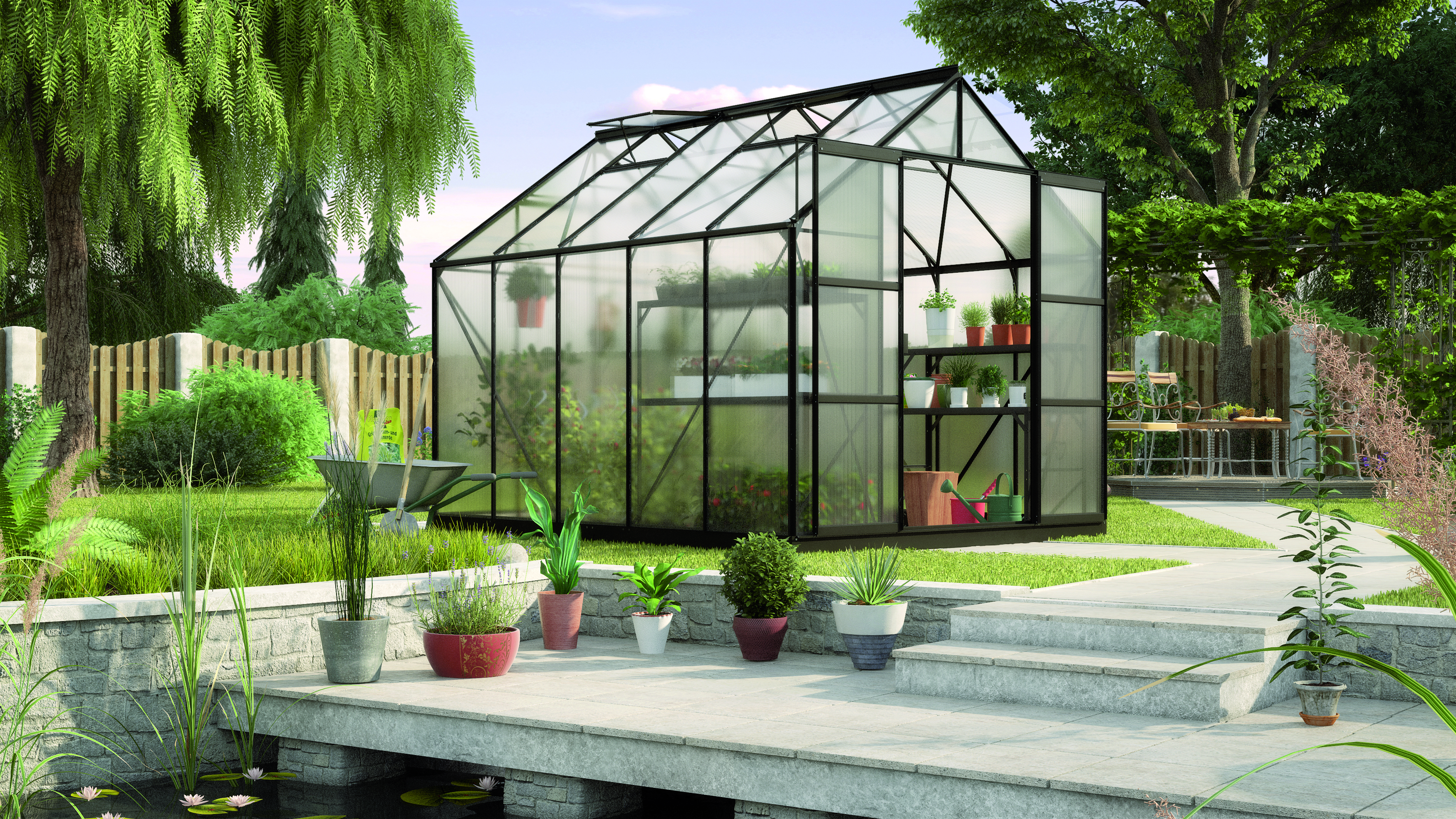 Gewächshaus Uranus 8300 HKP 4mm, schwarz