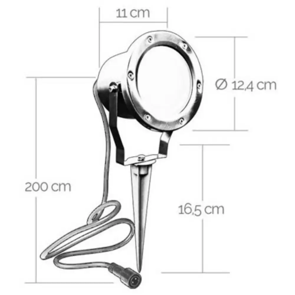 LED Edelstahl-Unterwasser-Außenstrahler 10 W NAUTILUX Teichbeleuchtung