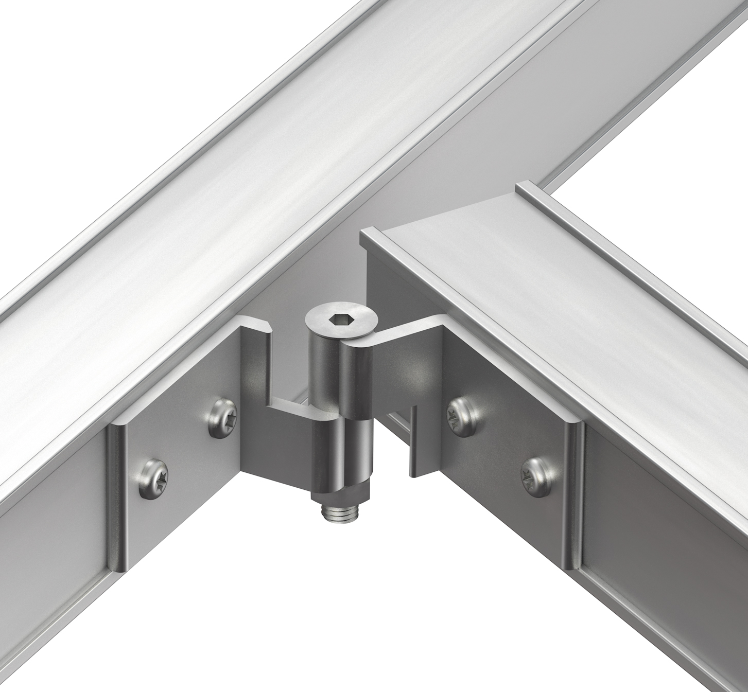2D-Kopplung Verbinder Construct für Aluschiene 45x45 mm inkl. 4 Bohrschrauben MADE IN GERMANY