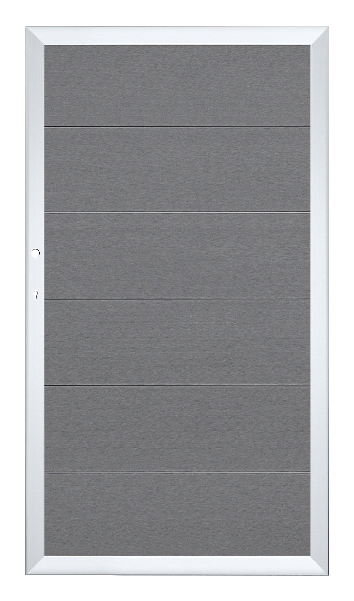 52114-W1 Einzeltor 100x180 cm grau für WPC-Rahmenzaun