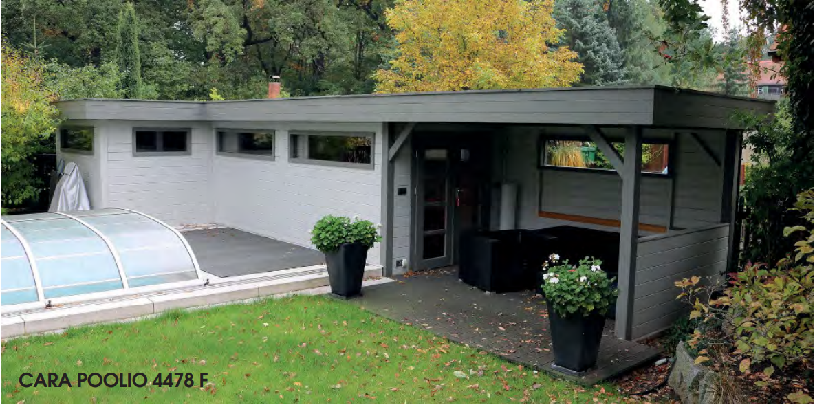Cara-Poolio-4478-F Premium Gartenhaus Cara Poolio 4478 F Ferienhaus