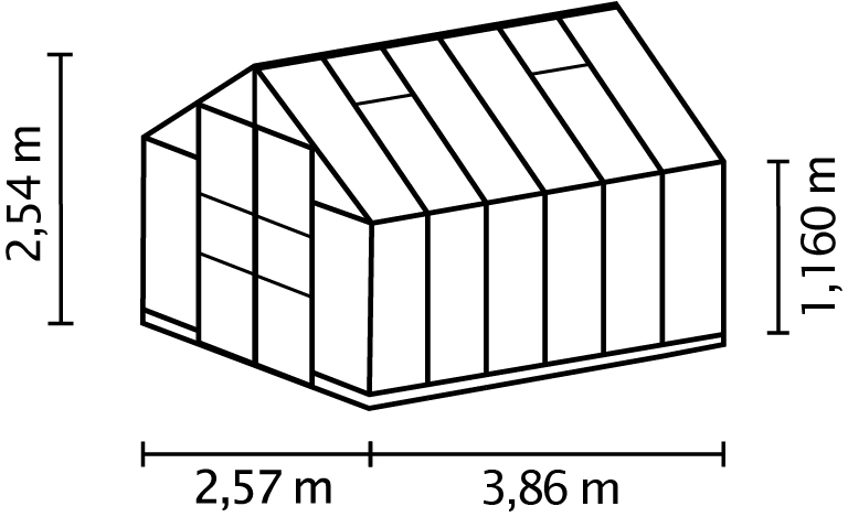 SK_GWH_Domus_9900_40004102_40004103_40004104_40004111_40004112_40004113_40004120_40004121_40004122 Gewächshaus Domus 9900 ESG3mm, schwarz