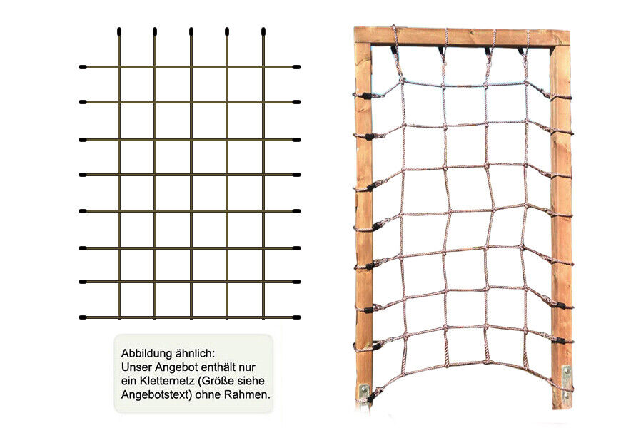 11zgSfJHR3mZu5k Kletternetz mit Maschenweite 25x25 cm für Spielturm Netz Klettergerüst