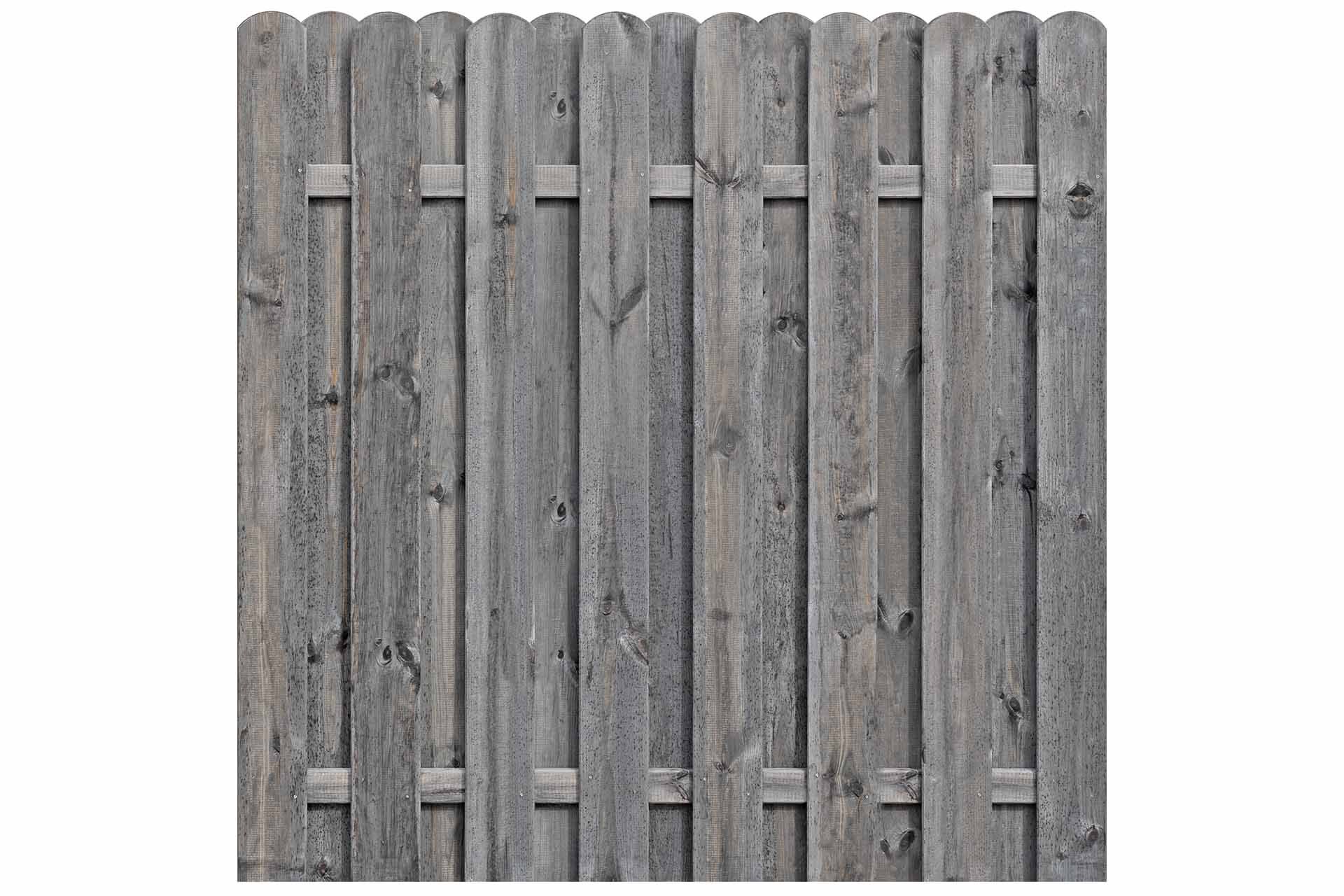 BOLEO-KDI-grau-180x180 Sichtschutz BOLEO Bohlen-Zaun 180x180 cm Kiefer KDI grau