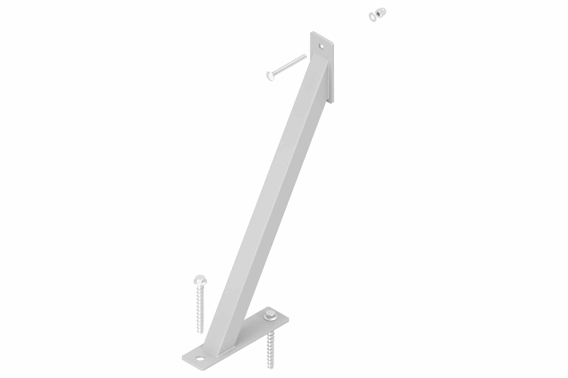 53122-W1 TORNADO Sturmanker 5x30x50 cm silber für Sichtschutz WPC-Steckzaun