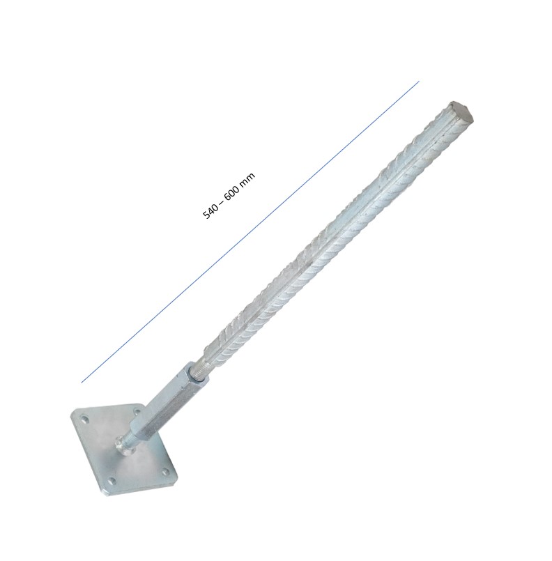 T-Pfostentraeger-ohne-Dorn-hoehenverstellbar-Riffeldolle-RIE1754 T-Pfostenträger ohne Dorn höhenverstellbar zum Einbetonieren aus Stahl Riffeldolle Ø30mm