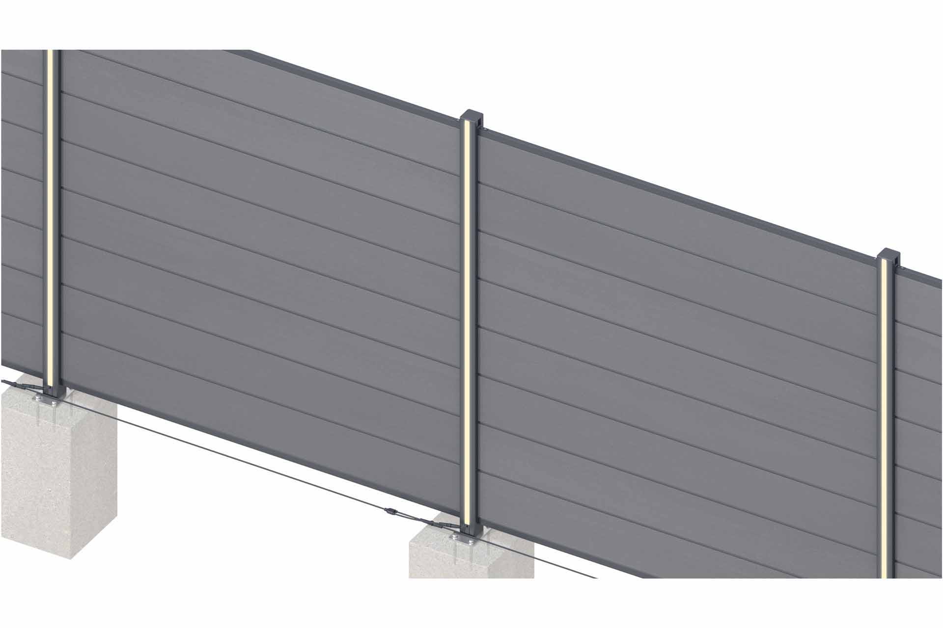 EF-52521-LED-W1 LED-Lichtleiste für Alu-Pfosten 70x70 mm