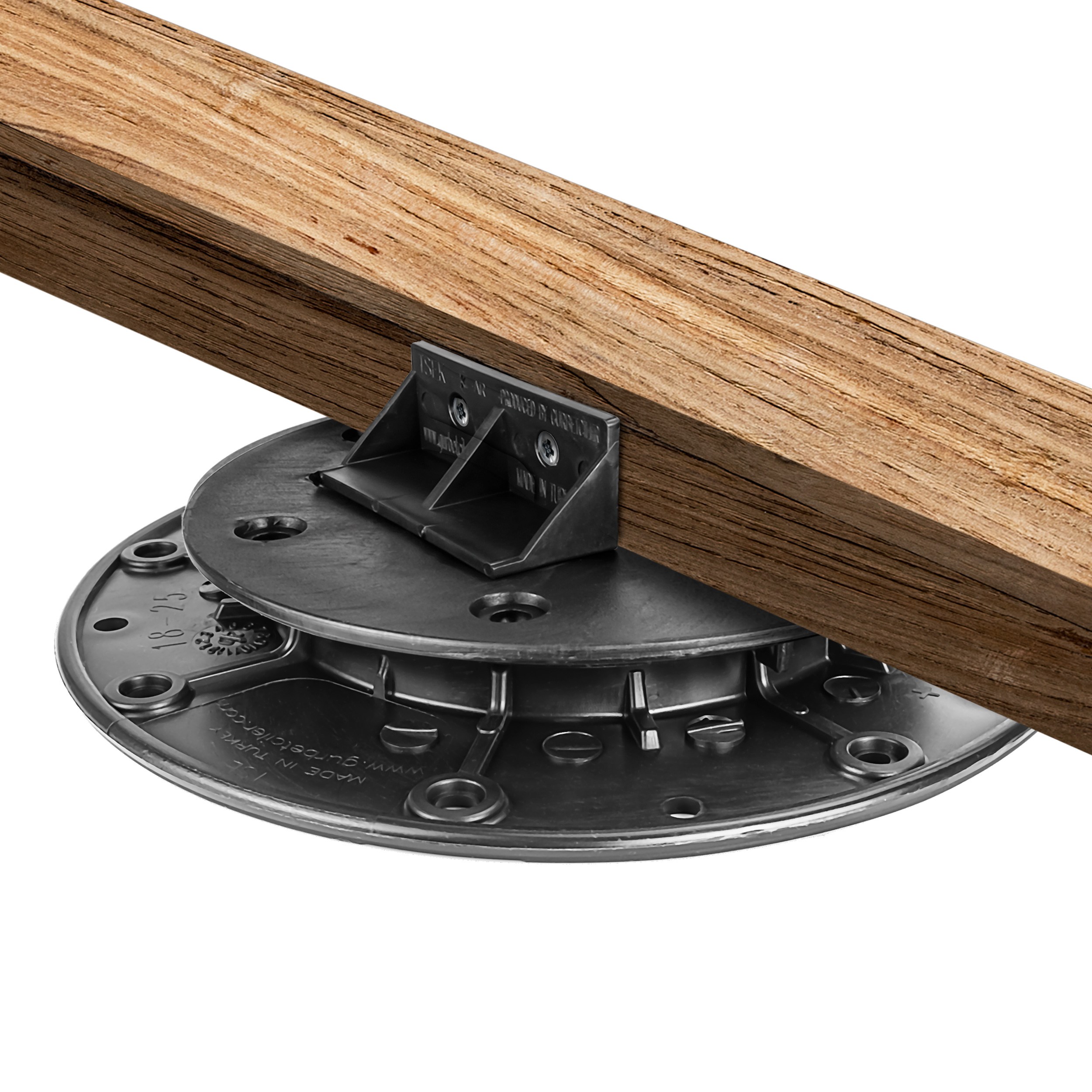 1_Starter_19-25-wood Balkenlager BASIC für Holz WPC Aluminium höhenverstellbar