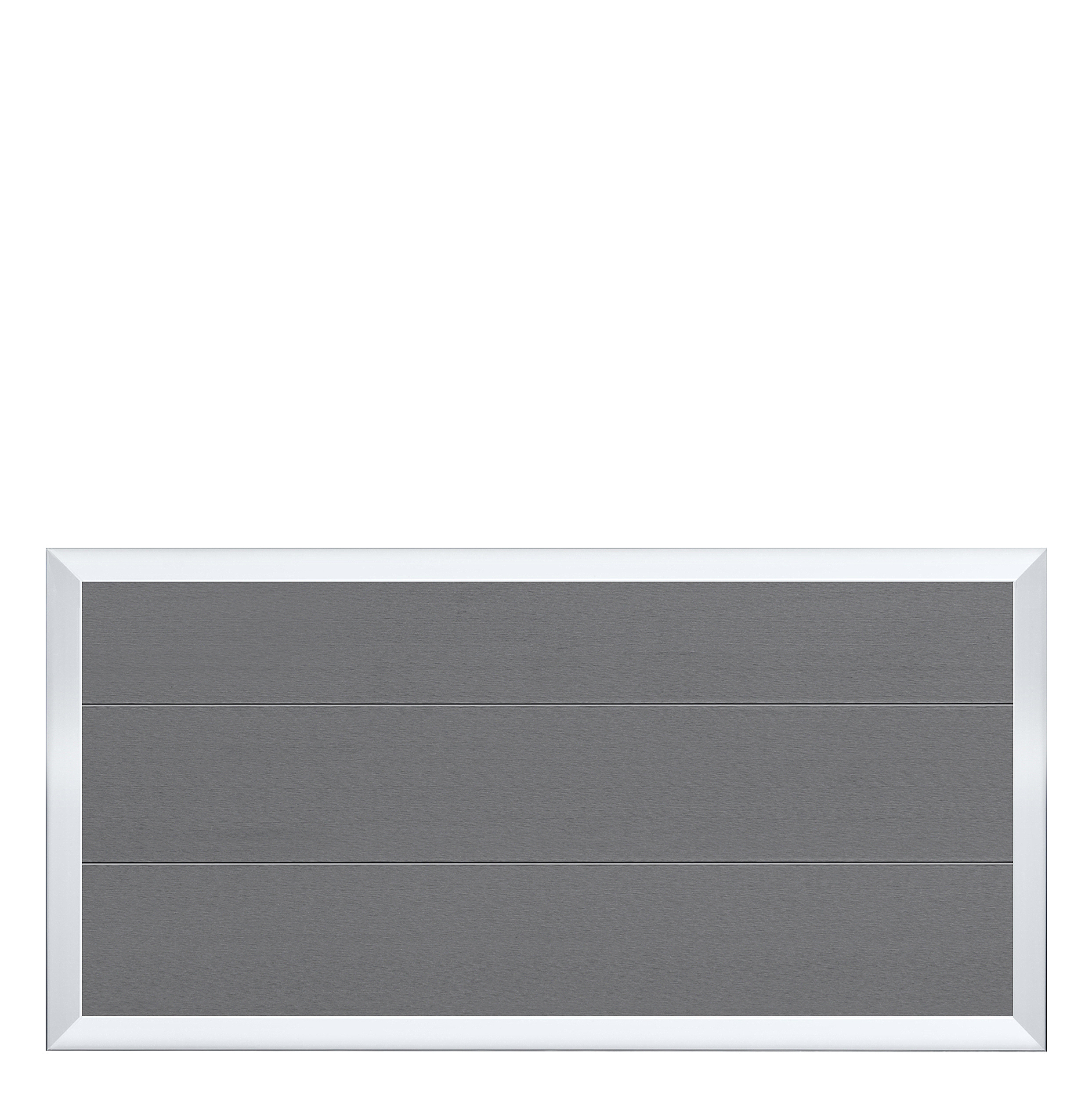 52113-W1 WPC-Rahmenzaun 180x90 cm grau Sichtschutz
