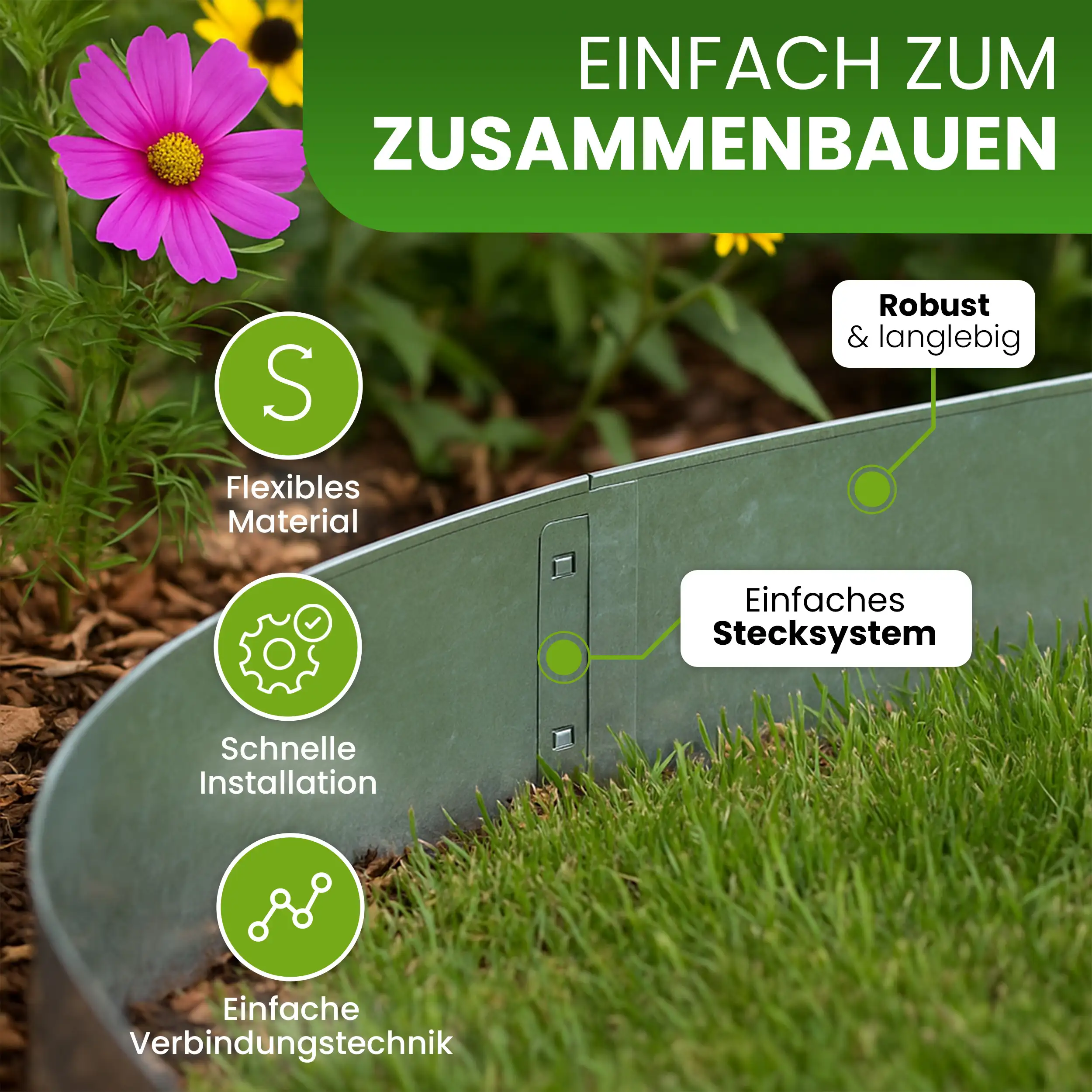 Rasenkante Kreis Beetumrandung Rasenbegrenzung Beeteinfassung