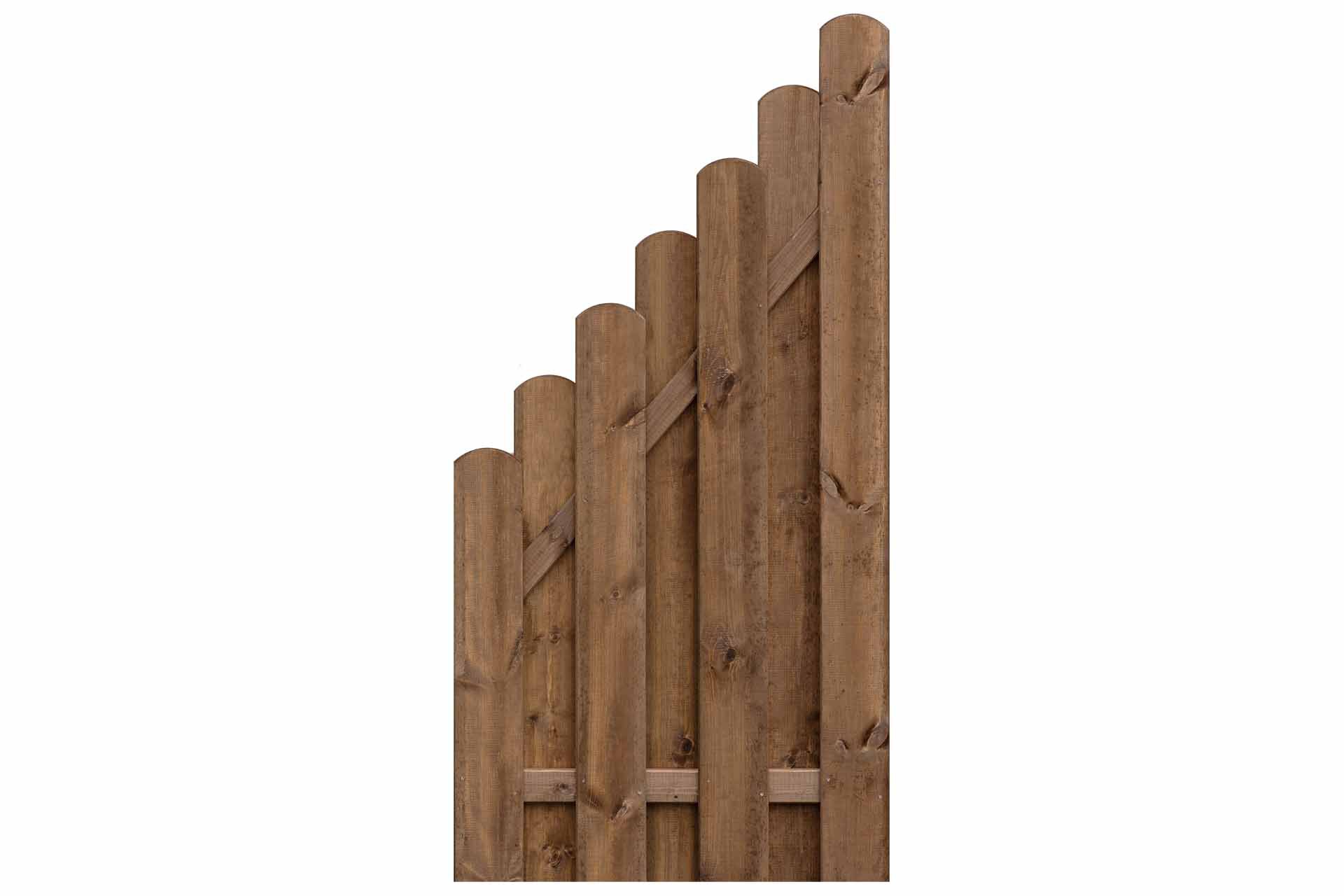BOLEO-KDI-braun-90x180-90 Sichtschutz BOLEO Bohlen-Zaun Abschlusselement 90x180/90 cm Kiefer KDI braun