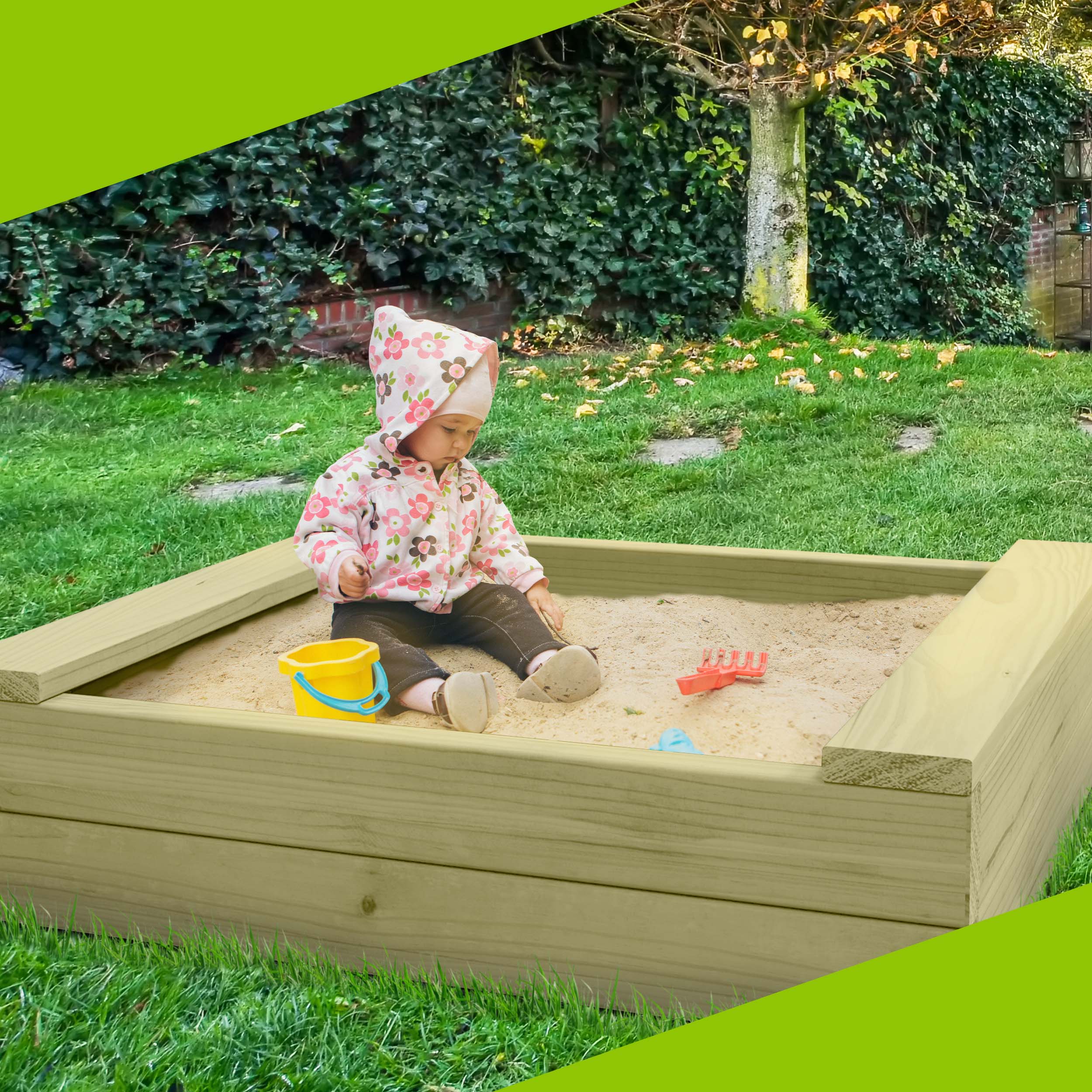 Foto-2jbgQUxIG83R5t Sandkasten XXL Bär Bohlen aus Kiefernholz 60 mm imprägniert Sandkiste Buddelkiste Sandbox