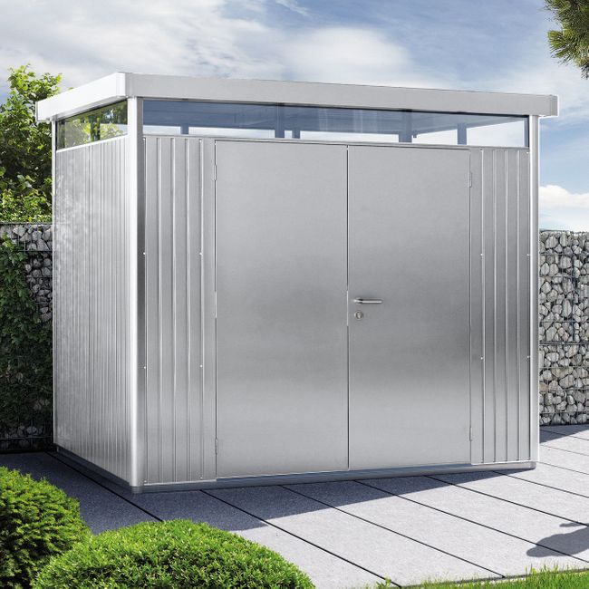 Biohort Gerätehaus HighLine Gr. H2 (silber-metallic, Standardtür)
