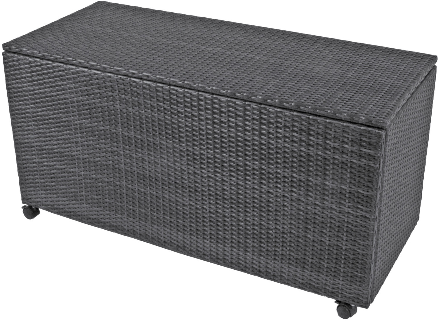 Gartenbox Rattan Grau Auflagenbox Kissenbox Aufbewahrungsbox Auflagenkiste  L120xB50xH62,5 cm