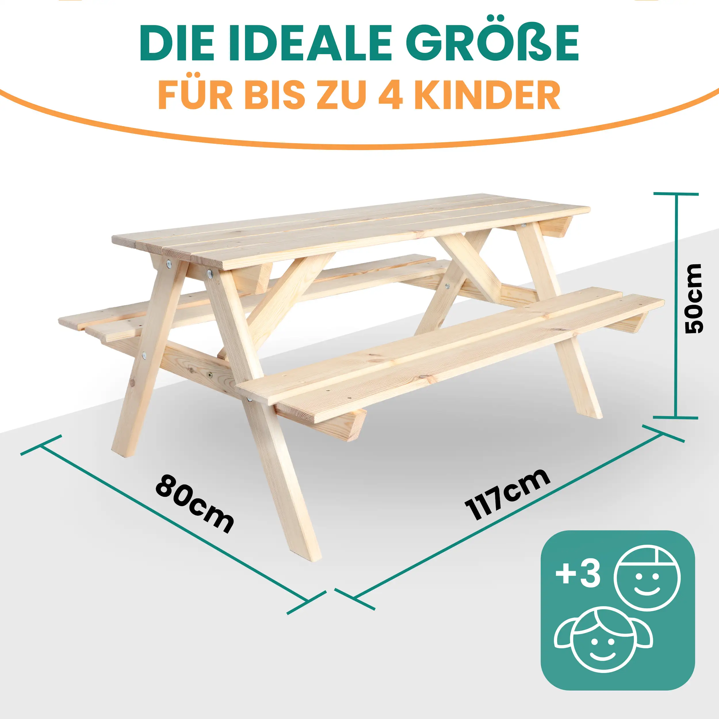 Kindersitzgarnitur Picknicktisch mit 2 Bänken Sitzgruppe Gartenmöbel Outdoor Kindersitzgarnitur Picknicktisch mit 2 Bänken Sitzgruppe Gartenmöbel Outdoor